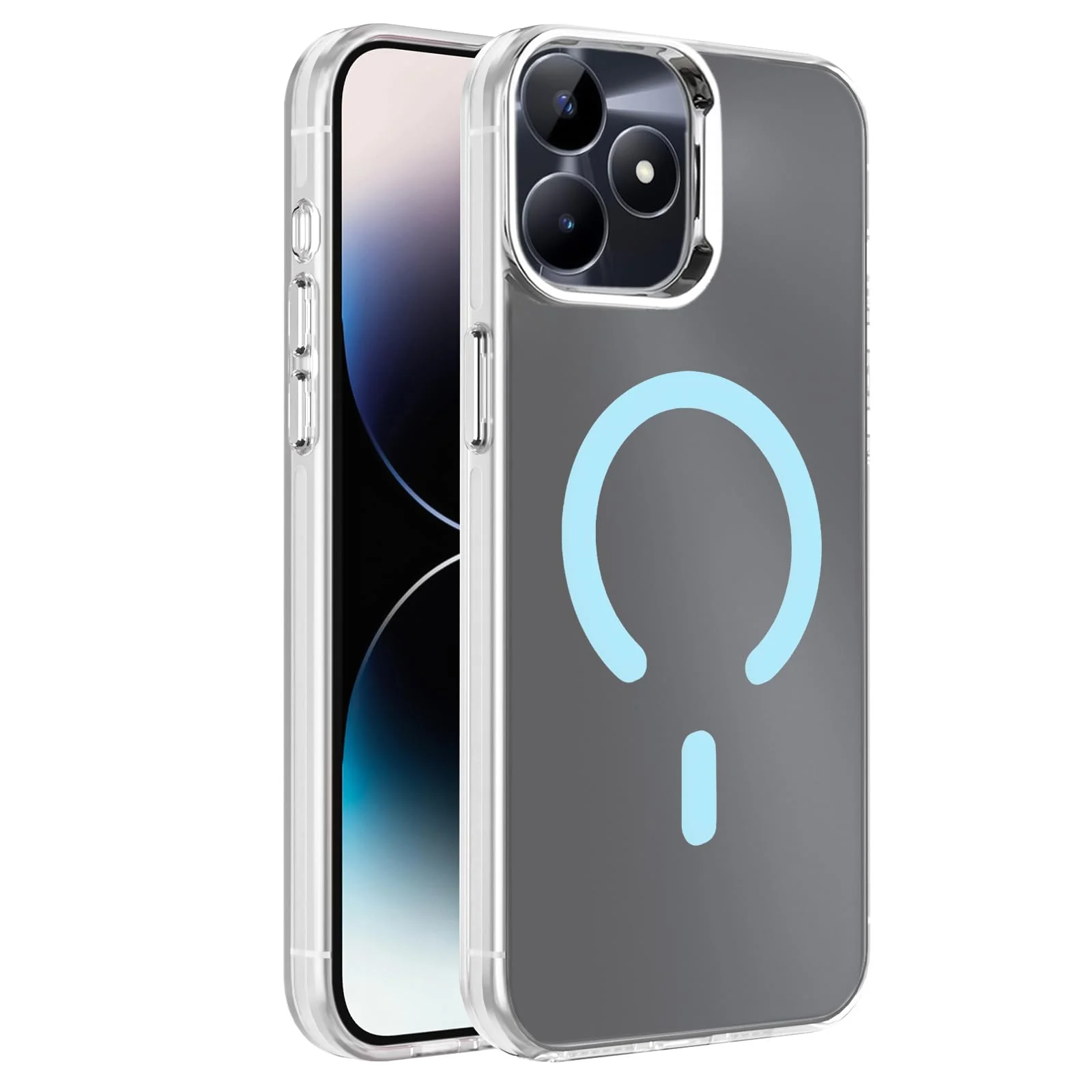 DL3 Mobilak Case for realme C63/realme C61/realme Note 60X/Note 60 Crystal Clear [Not Compatible with MagSafe] Soft TPU Gel Case Flexible Silicone Anti-Scratch Transparent TPU Cover - Baby Blue