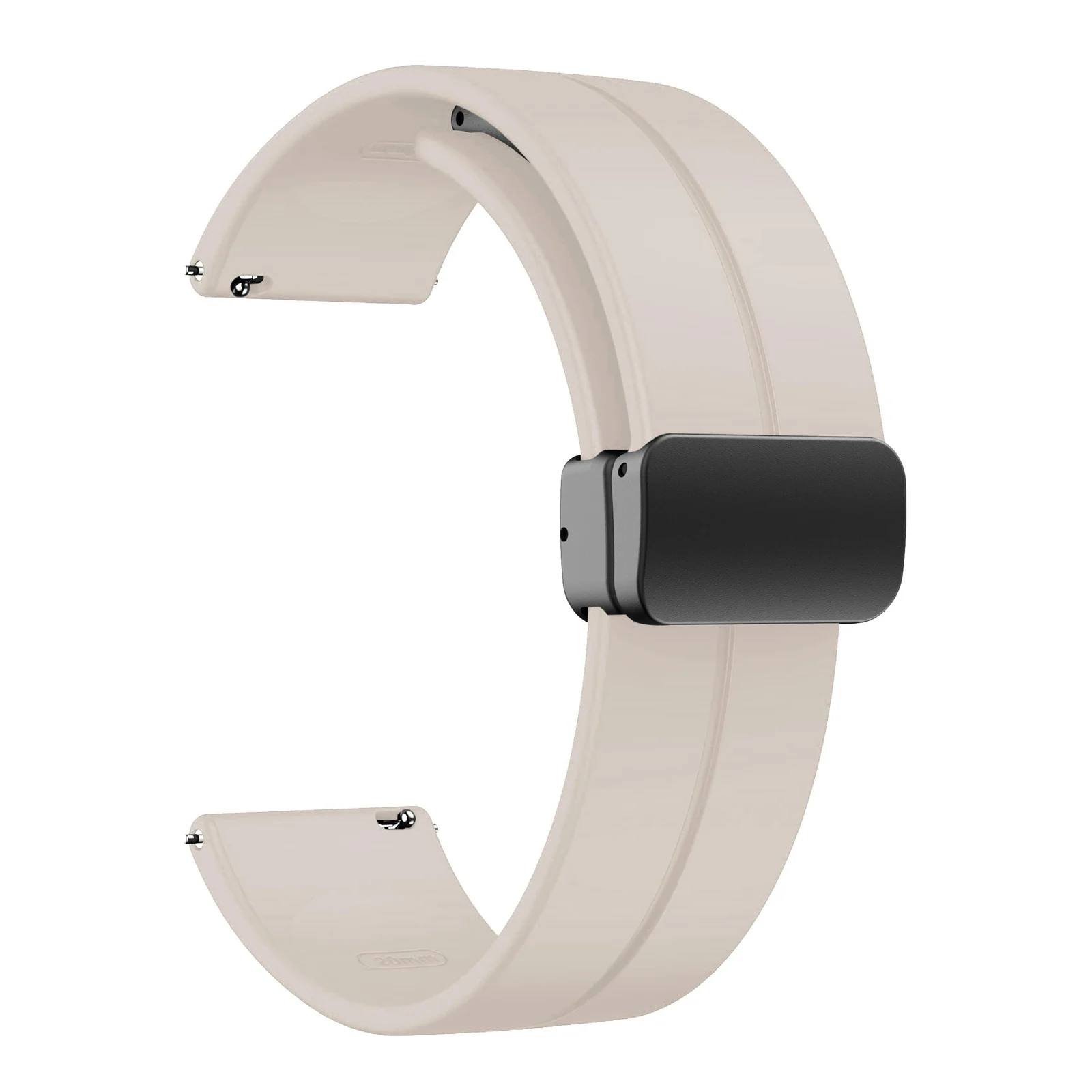 DL3 Mobilak 22MM Silicone Band Magnetic Clasp Strap For Xiaomi Redmi Watch 5 Active/5 Lite/Compatible with Samsung Galaxy Watch 46mm/Watch 3 45mm/Gear S3/Huawei watch (GT6 GT5 GT4 GT3 GT2 - Starlight
