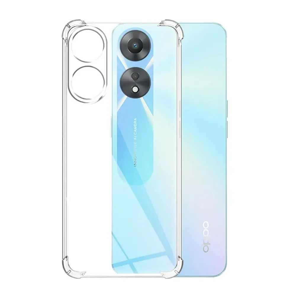 DL3 Mobilak Clear TPU Case for OPPO A58 4G, Camera protection, Shock-absorbing protection, Non-slip grip - Clear
