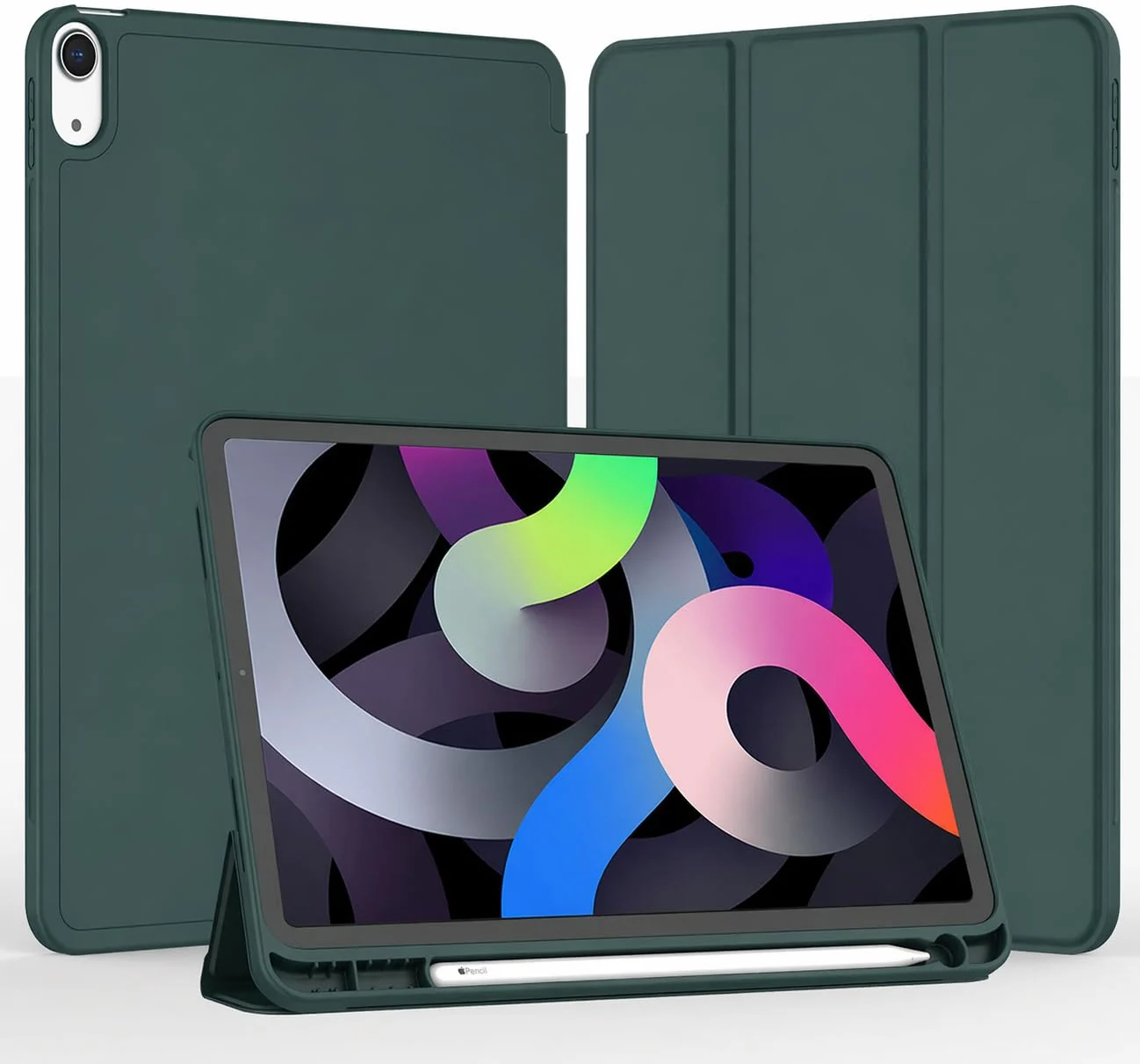 DL3 Mobilak Huawei MatePad SE 11 inch 2024 Tablet Cover Case with Pencil Holder, Soft TPU Back Trifold Stand Protective Smart Cover Flip, Auto Wake&Sleep