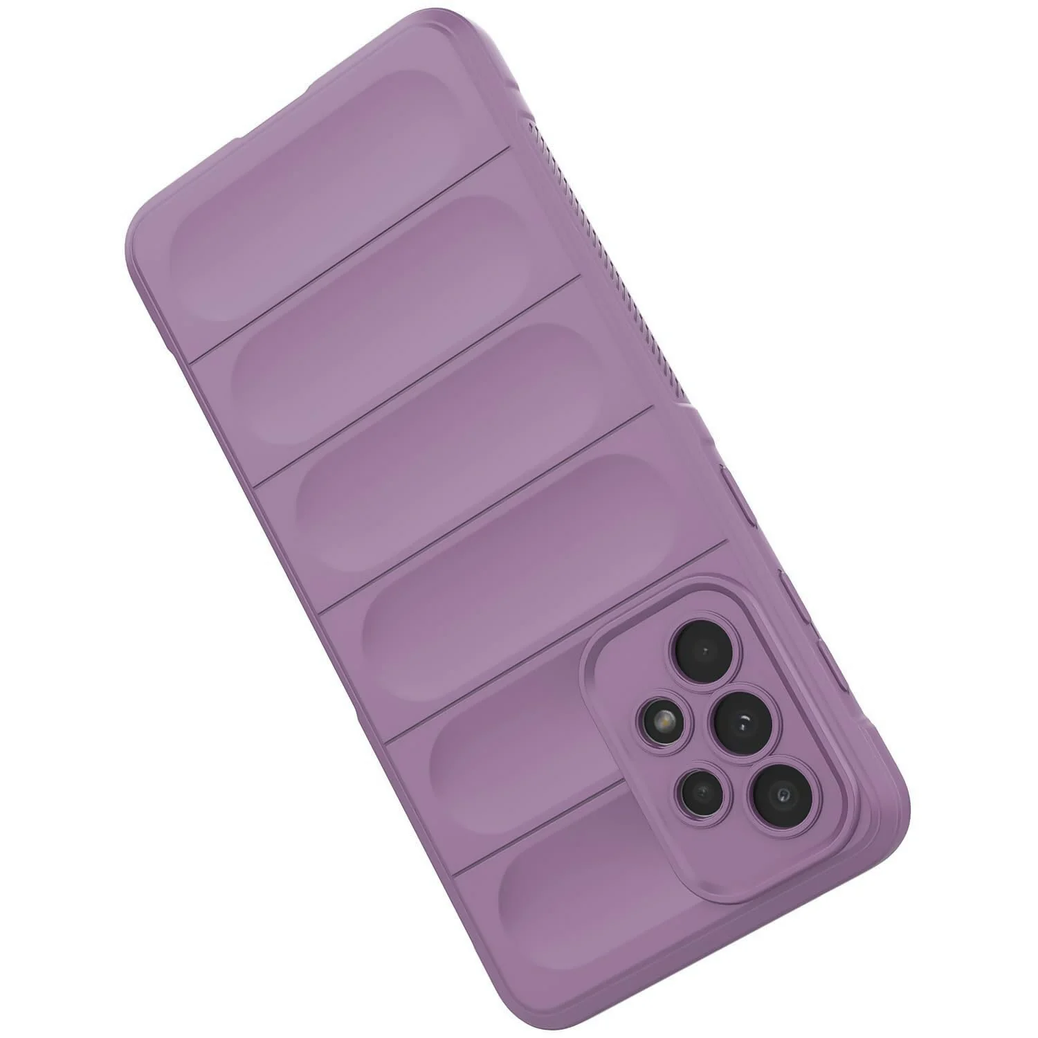 DL3 Mobilak Flexible Silicone and TPU Protective Case with Camera Protection for Samsung Galaxy A73 5G - Purple