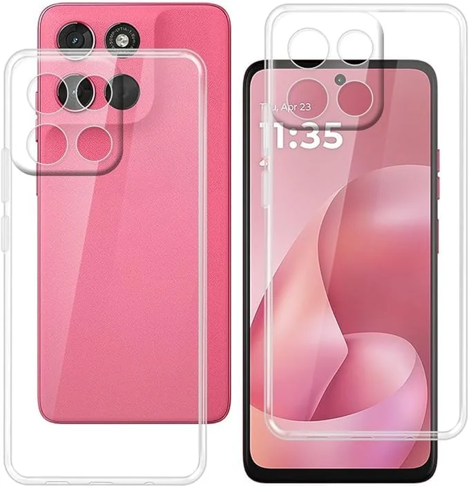 DL3 Mobilak Case Compatible with Motorola Moto G67 5G / Moto G57 5G / G57 Power, Case Crystal Soft TPU Gel Case Flexible Silicone Anti-Scratch Camera Protection TPU Cover - Clear