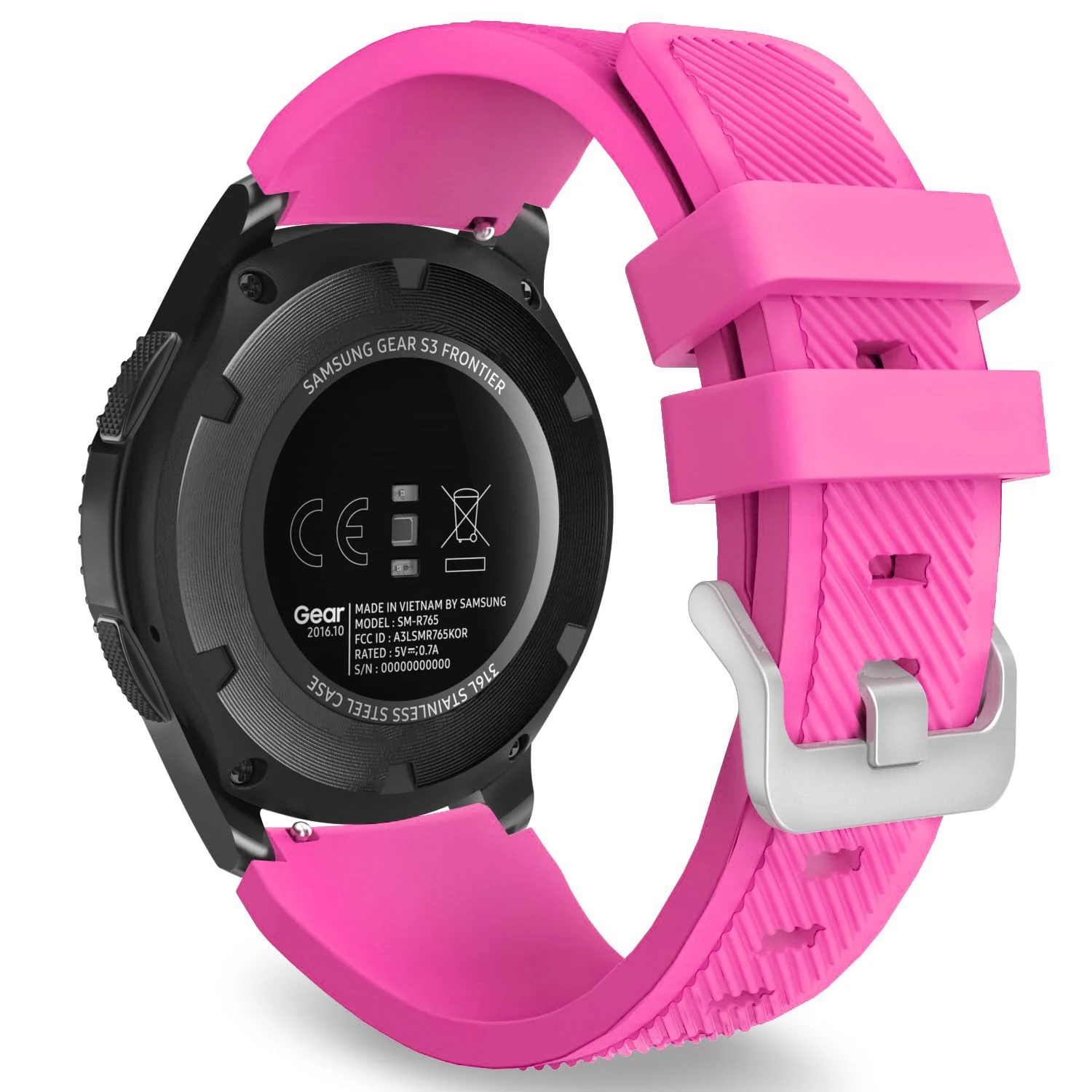 DL3 Mobilak Silicone Sport Band 22MM Xiaomi Redmi Watch 5 Active/5 Lite/Samsung Galaxy Watch 46mm/Watch 3 45mm/Gear S3/Huawei watch (GT6 GT5 GT4 GT3 GT2 GT 46MM)/GT2E/GT5 Pro/GT 6 Pro/Amazfit GTR 3/4 - Hot Pink