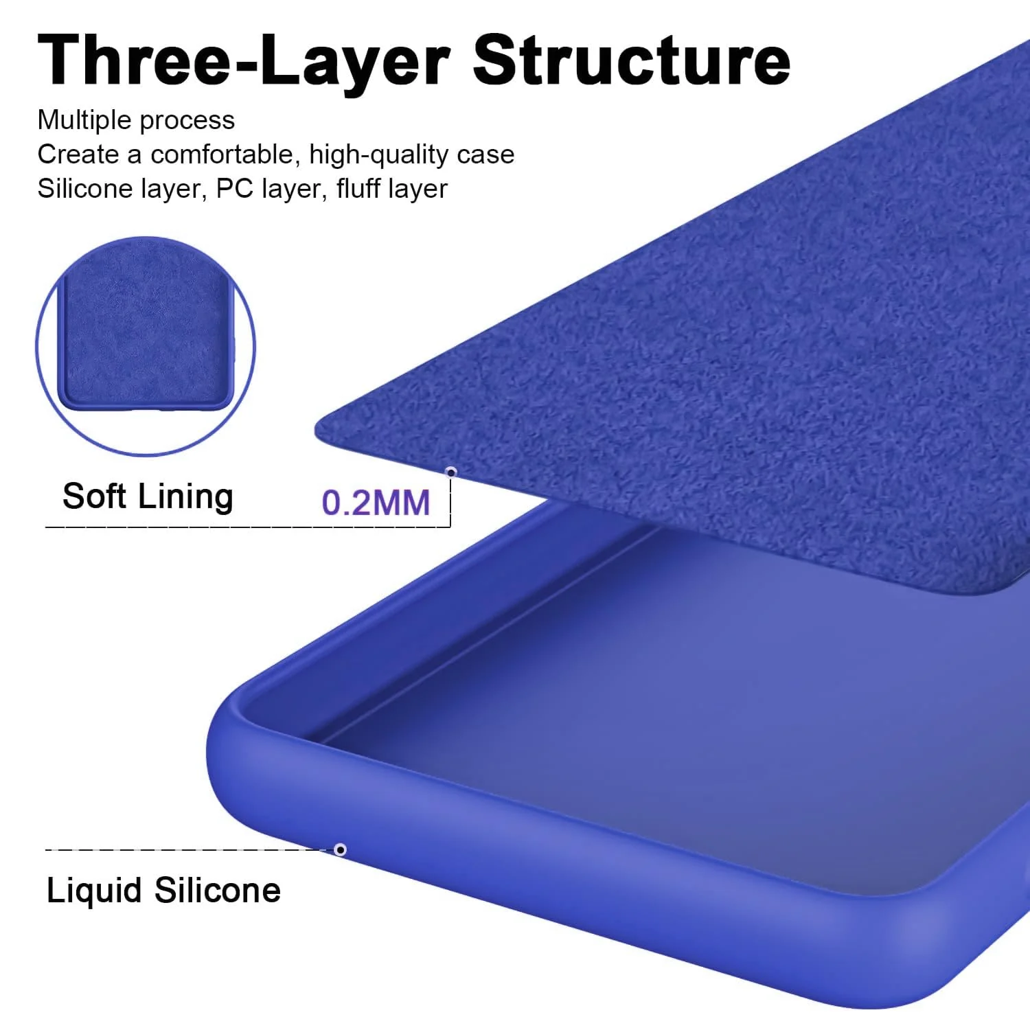 DL3 Mobilak Liquid Silicone Protective Case with Soft Microfiber Lining with Full Camera Protection for Xiaomi Poco X4 Pro 5G - Light Blue
