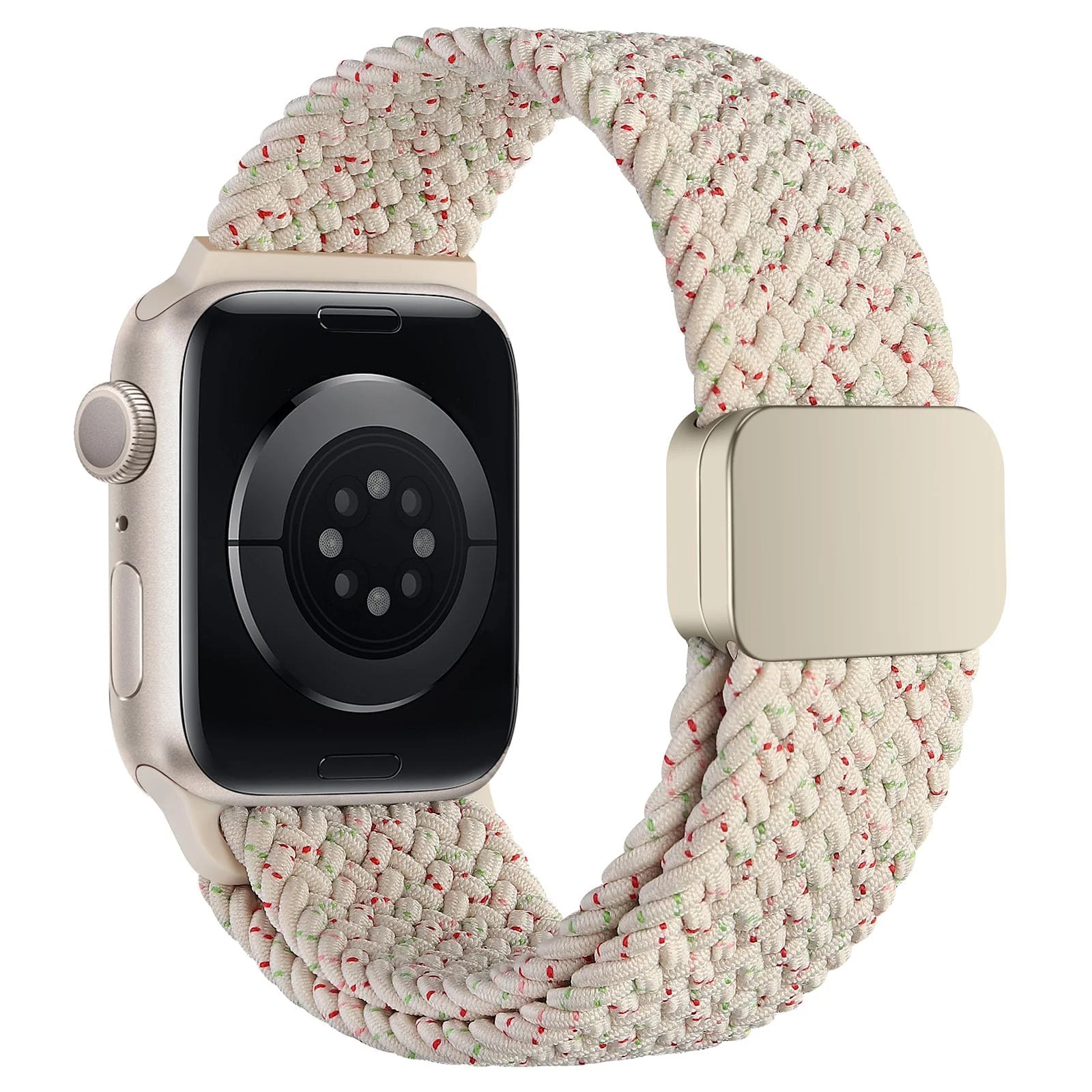 DL3 Mobilak Sport Solo Loop Compatible with Apple Watch Band 42mm 44mm 45mm 46mm 49mm for Women Men, Magnetic Strap Stretchy Braided Wristband for iWatch Series 11 10 9 8 7 6 5 4 3 Ultra 3 2 1 SE SE2 - Black