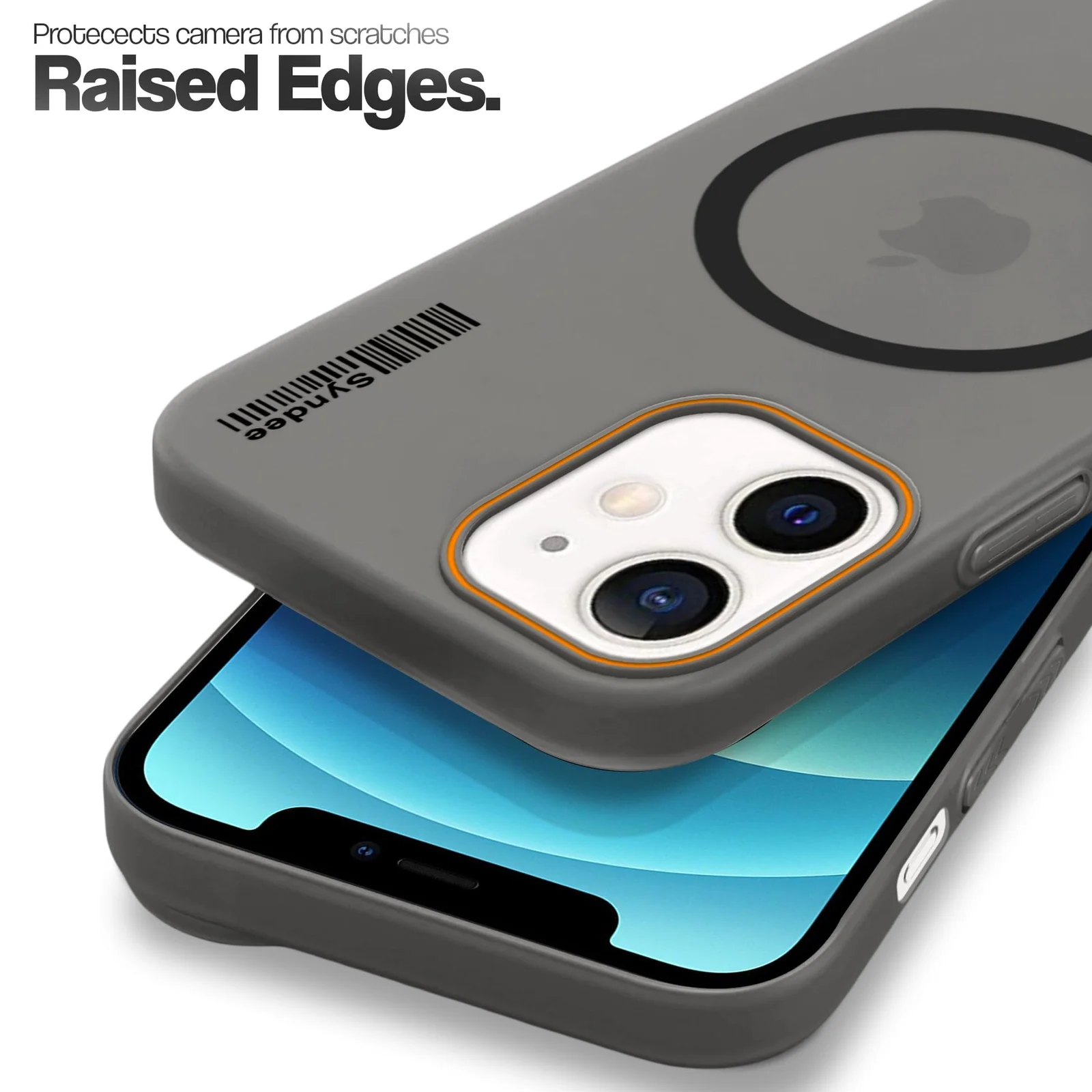DL3 Mobilak Case Back Cover for iPhone 11, Sleek Frosted Translucent Back Only Compatible with Wireless Magnetic Accessories | Anti-Scratch Shockproof Phone Case - Black