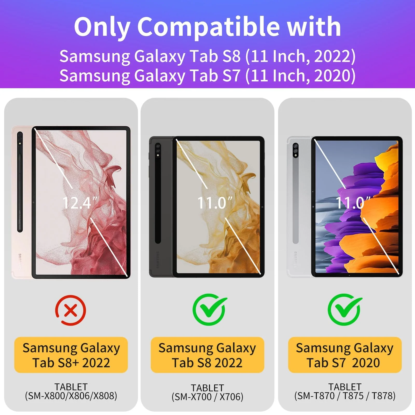 DL3 Mobilak Case For Samsung Galaxy Tab S8/Tab S7 11 Inch (Model SM-X700/X706/T870/T875/T878) tablet, Hybrid Rugged Armor Heavy Duty 2 in 1 TPU + PC Combo Dual Layer Case with Kickstand - Orange