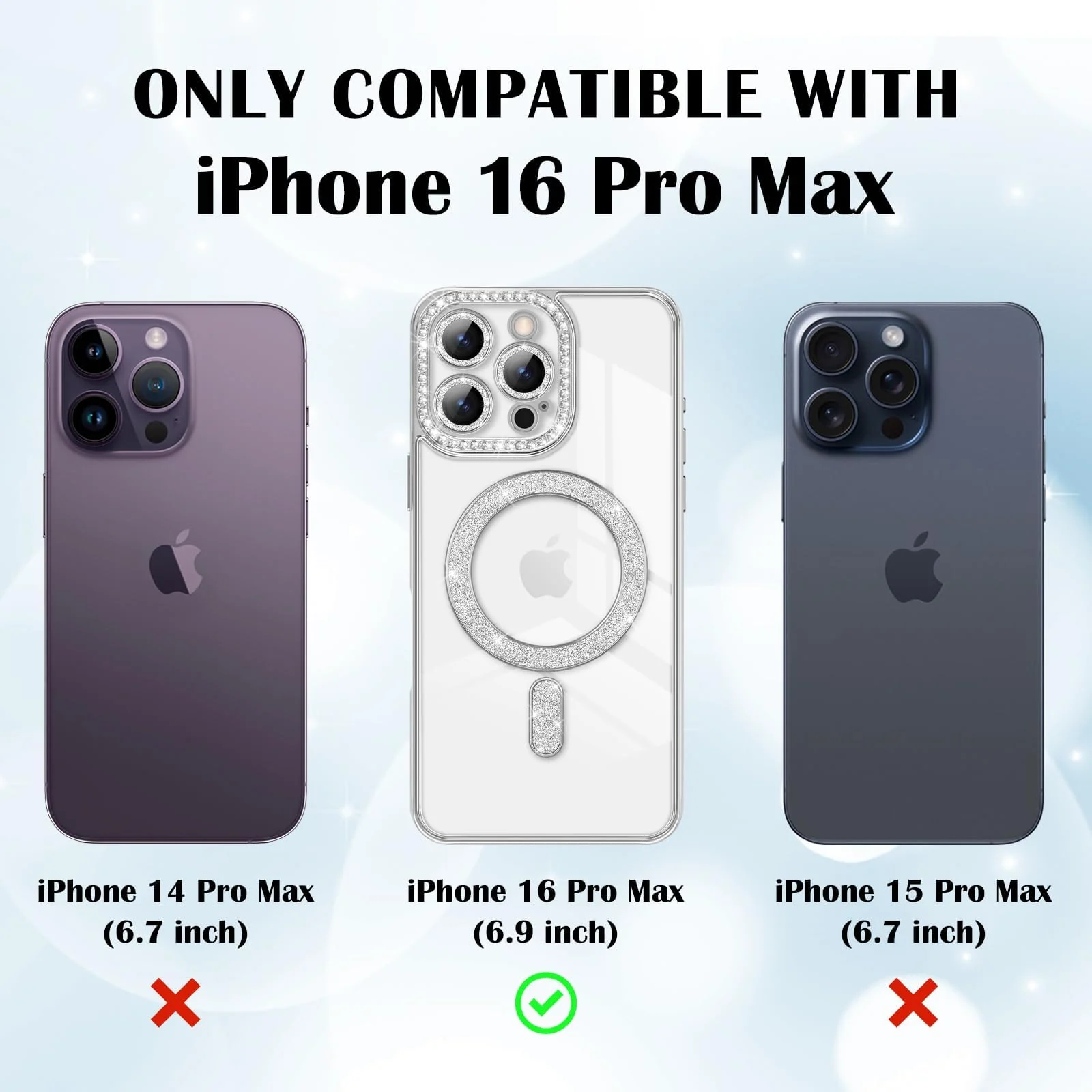 DL3 Mobilak MagSafe-Compatible Magnetic Case for iPhone 16 Pro Max with Camera Protection and Magnetic Car-Mount Support - Silver