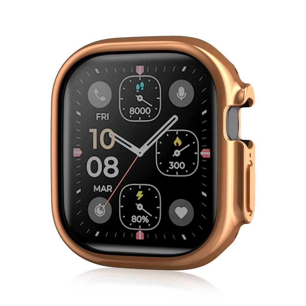 DL3 Mobilak Case Compatible with Apple Watch Ultra 49mm Case Watch Soft TPU Shockproof Cover Slim Guard Thin Bumper Shell Protector - Rose Gold