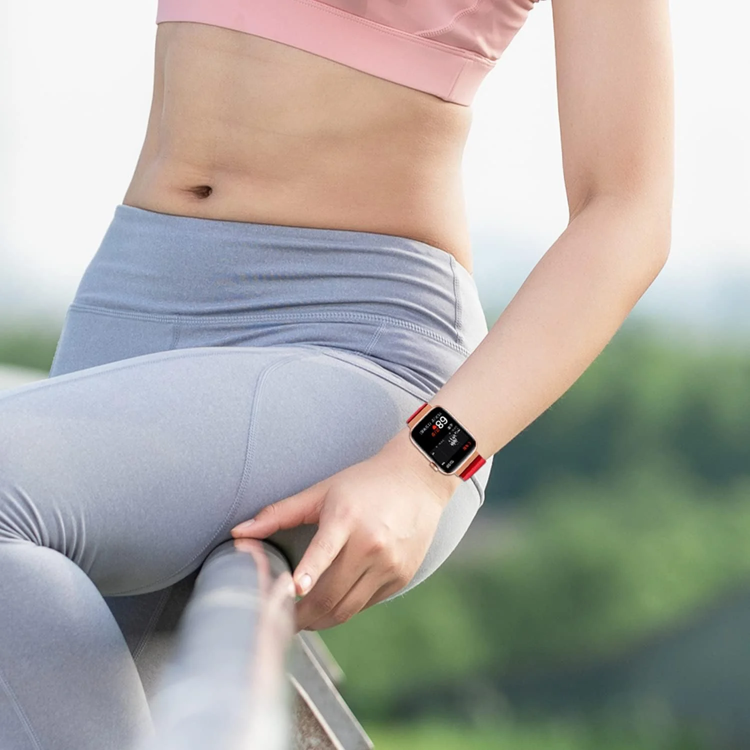 DL3 Mobilak Magnetic Closure System For Apple Watch Ultra Bands 49mm 45mm 44mm 42mm for iWatch Series 8 ultra 7 6 5 4 SE 3 2 Enhanced Adjustable Leather Strap For Men Or Women - Red