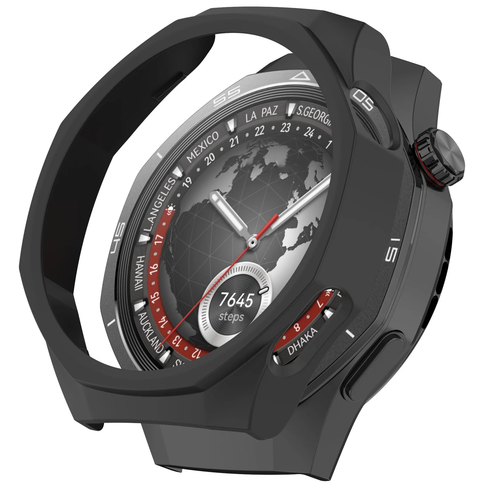 DL3 Mobilak Coverage Case with No Screen Protector Compatible with Huawei Watch GT 5 Pro 46MM, Disscool PC and Real Glass Protective Case Cover Compatible with Huawei Watch GT5 Pro 46MM