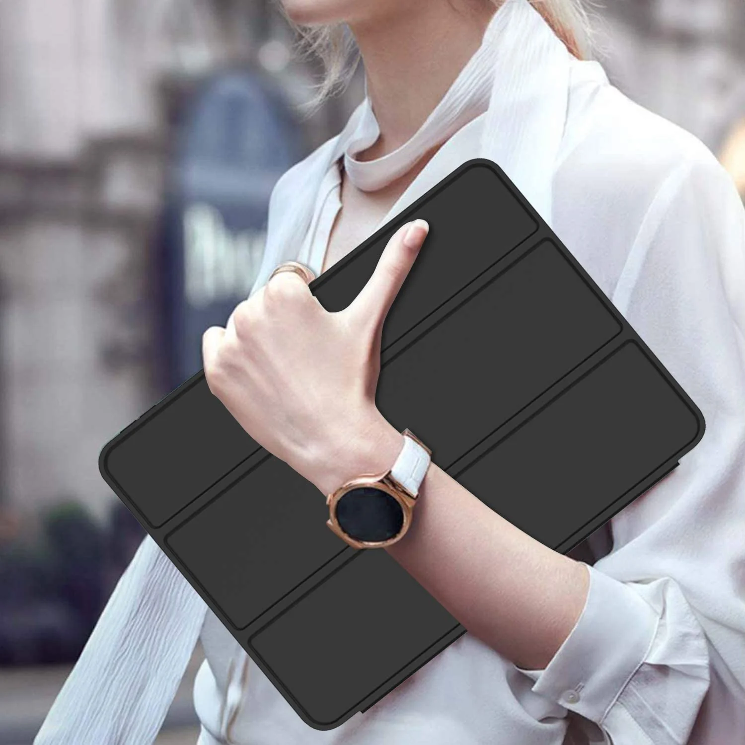 DL3 Mobilak iPad 10th Generation Case, Auto Wake&Sleep iPad Cover 10th Generation Case, Slim Trifold Stand TPU Back Shell Case for iPad 10th Gen 10.9 inch - Black