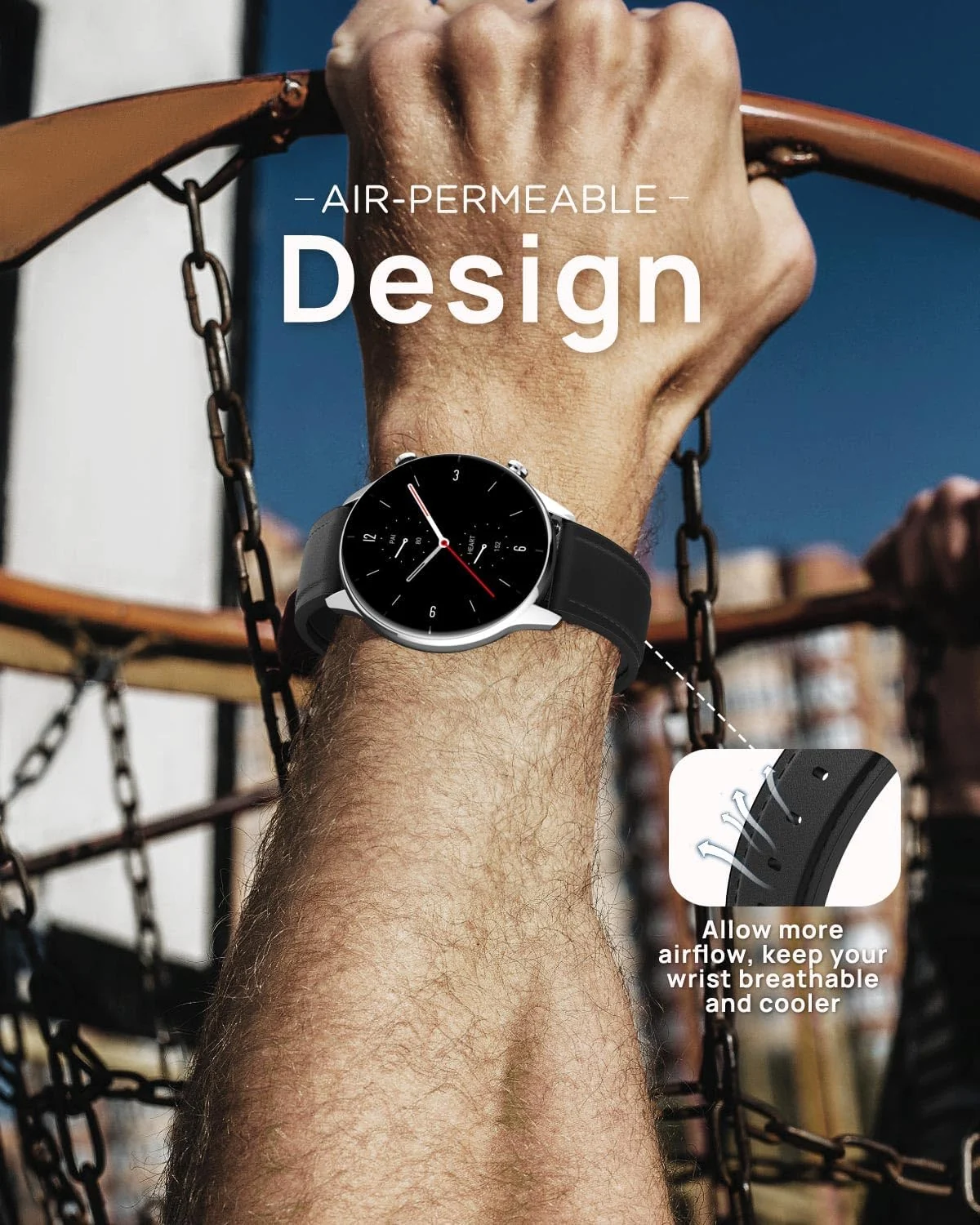 DL3 Mobilak Leather Band 20MM Strap For Samsung Gear Sport/Watch 7/6/5/4/5 Pro 45mm/S2 classic/active 2 40mm 44mm/Amaz fit GTS 2/2e/GTS 3/3 Pro/GTS 4/GTS 2 Mini/3 Mini/4 Mini/Bip 3 Pro (B. ) - Black