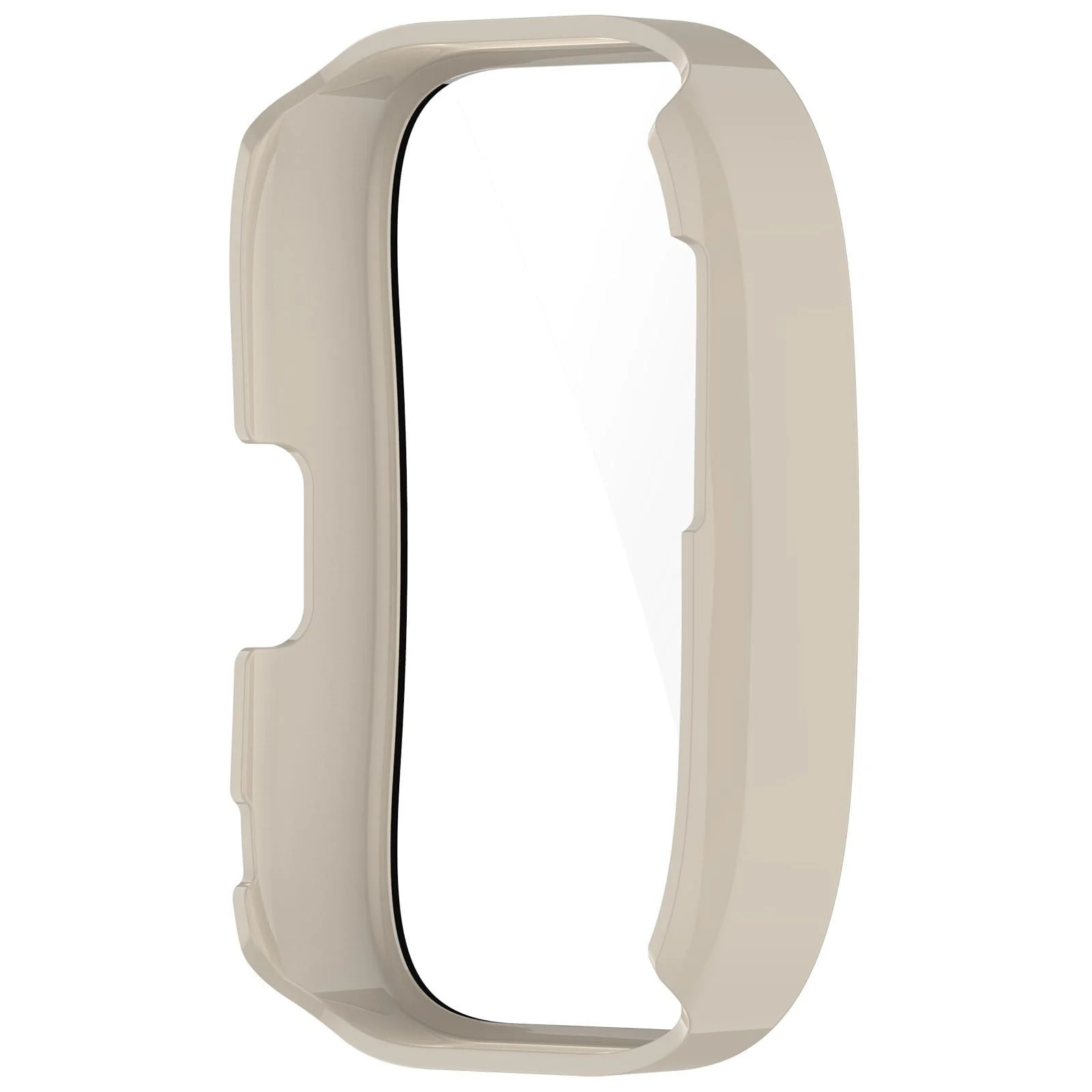 DL3 Mobilak Case with Screen Protector for Amazfit Bip 5, Bumper Full Coverage Hard PC Overall Protective Cover, Built-in Tempered Glass Film High Sensitivity For Amazfit Bip 5 (A2215) - Ivory White