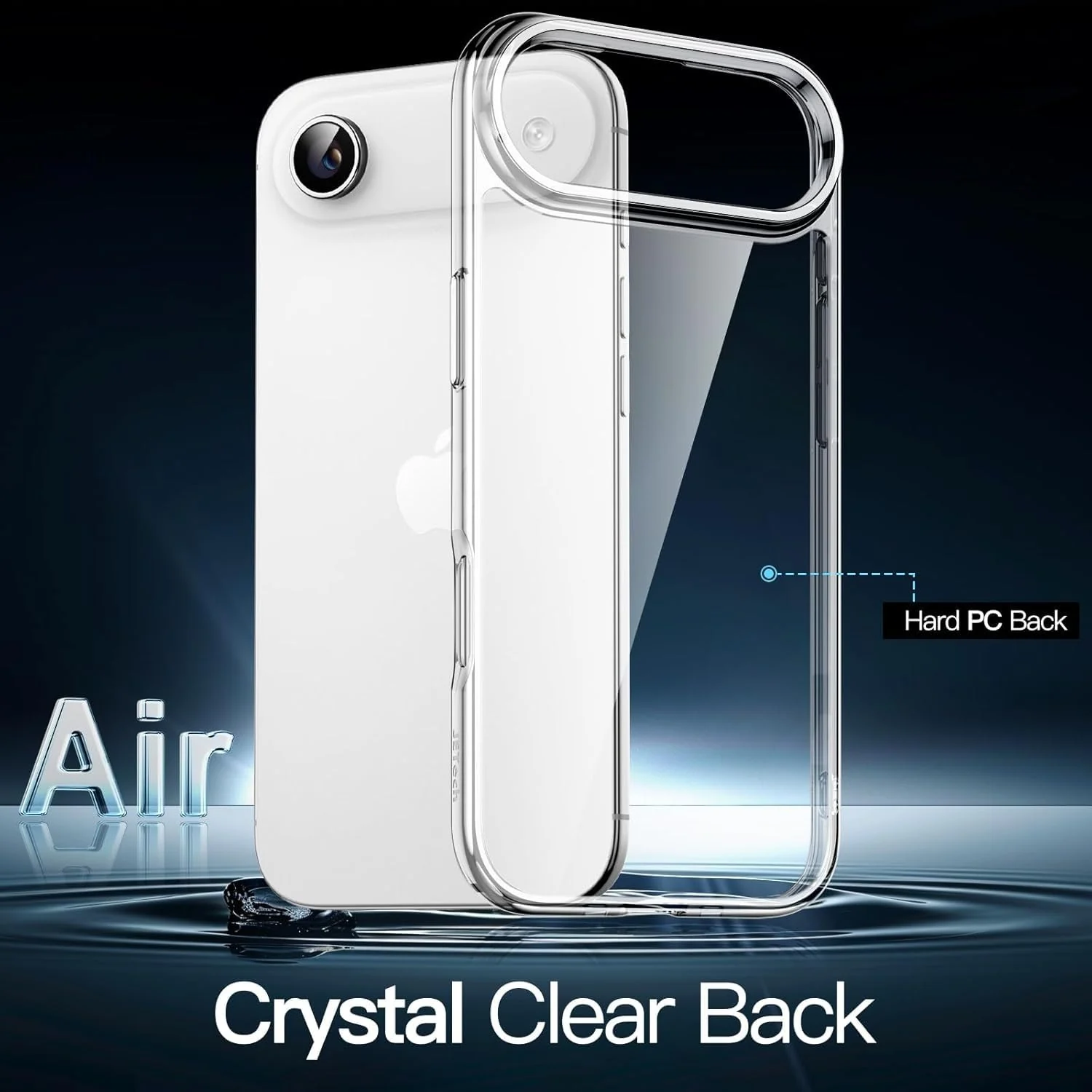 DL3 Mobilak Case Compatible with iPhone 17 Air (6.6 inch) Case Crystal Soft TPU Gel Case Flexible Silicone Anti-Scratch TPU Cover - Clear