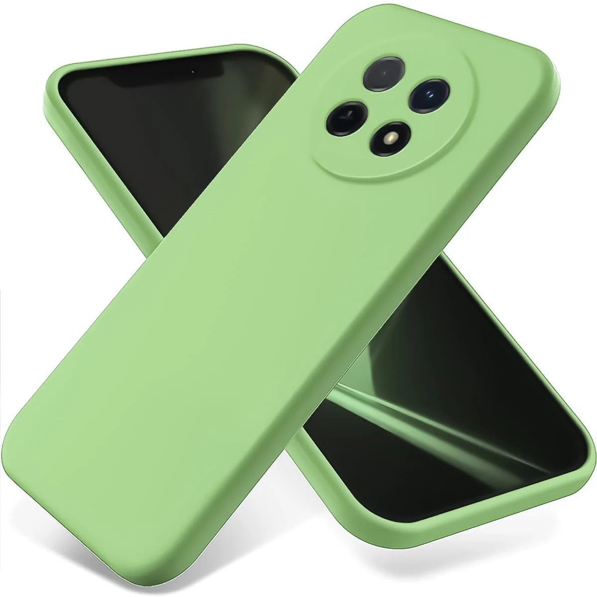 DL3 Mobilak Soft Silicone Protective Case for Huawei Nova Y91 4G / Huawei Enjoy 60X 4G with Microfiber Lining and Shockproof Design - Light Green