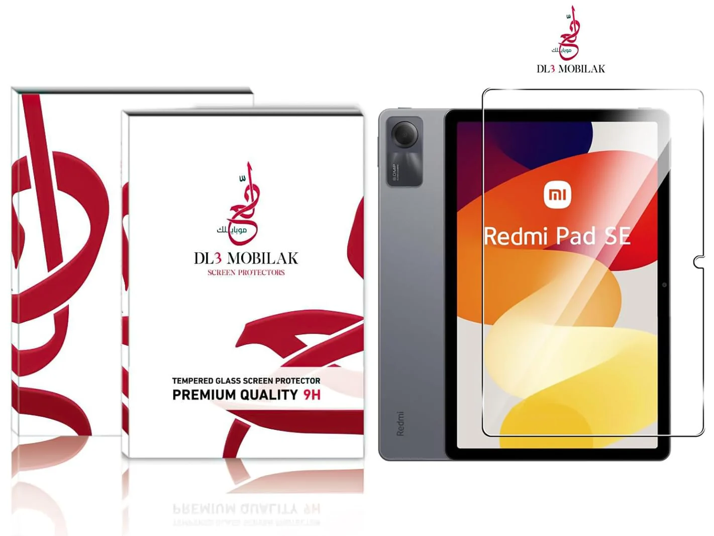 DL3 Mobilak Screen Protector For Xiaomi Redmi Pad SE 2023 11 Inch Tempered Glass Film [HD Crystal ] [Easy Installation] [Scratch Resistant] [9H Hardness] - Clear