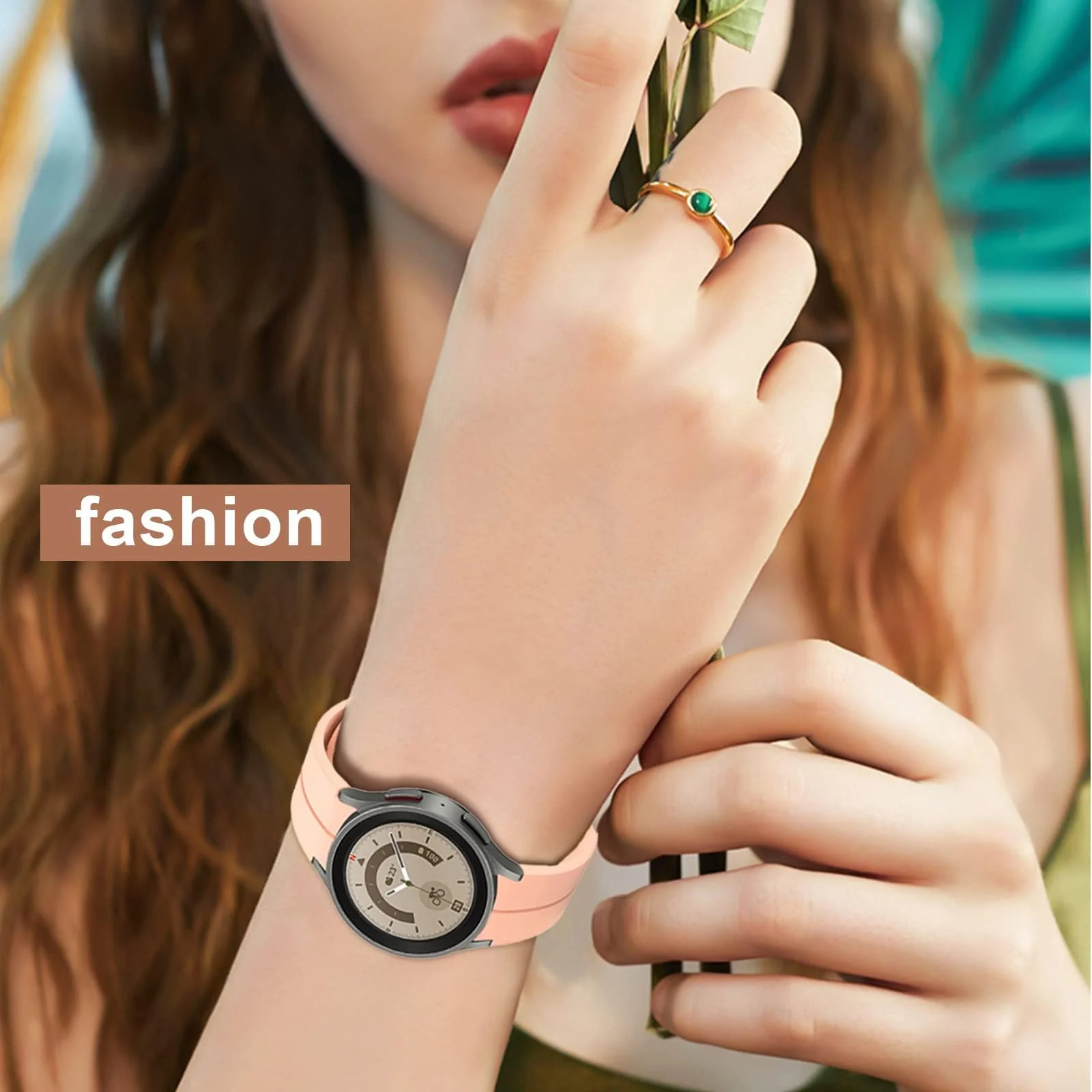DL3 Mobilak 22MM Silicone Band Magnetic Clasp Strap For Xiaomi Redmi Watch 5 Active/5 Lite/Compatible with Samsung Galaxy Watch 46mm/Watch 3 45mm/Gear S3/Huawei watch (GT6 GT5 GT4 GT3 GT2 GT - Pink