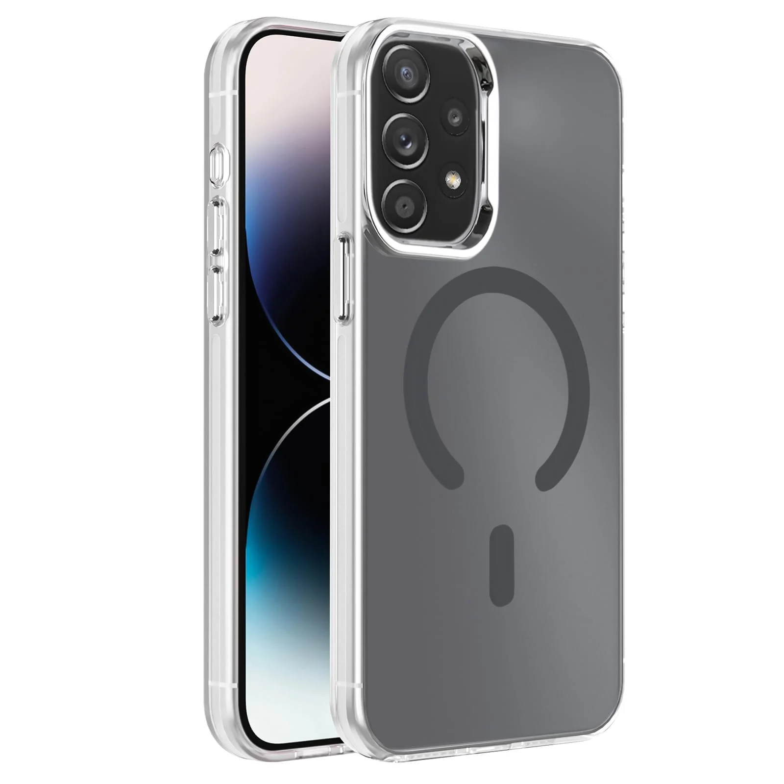 DL3 Mobilak Case for Samsung Galaxy A52 / A52s Crystal Clear [Not Compatible with MagSafe] Soft TPU Gel Case Flexible Silicone Anti-Scratch Transparent TPU Cover - Gray