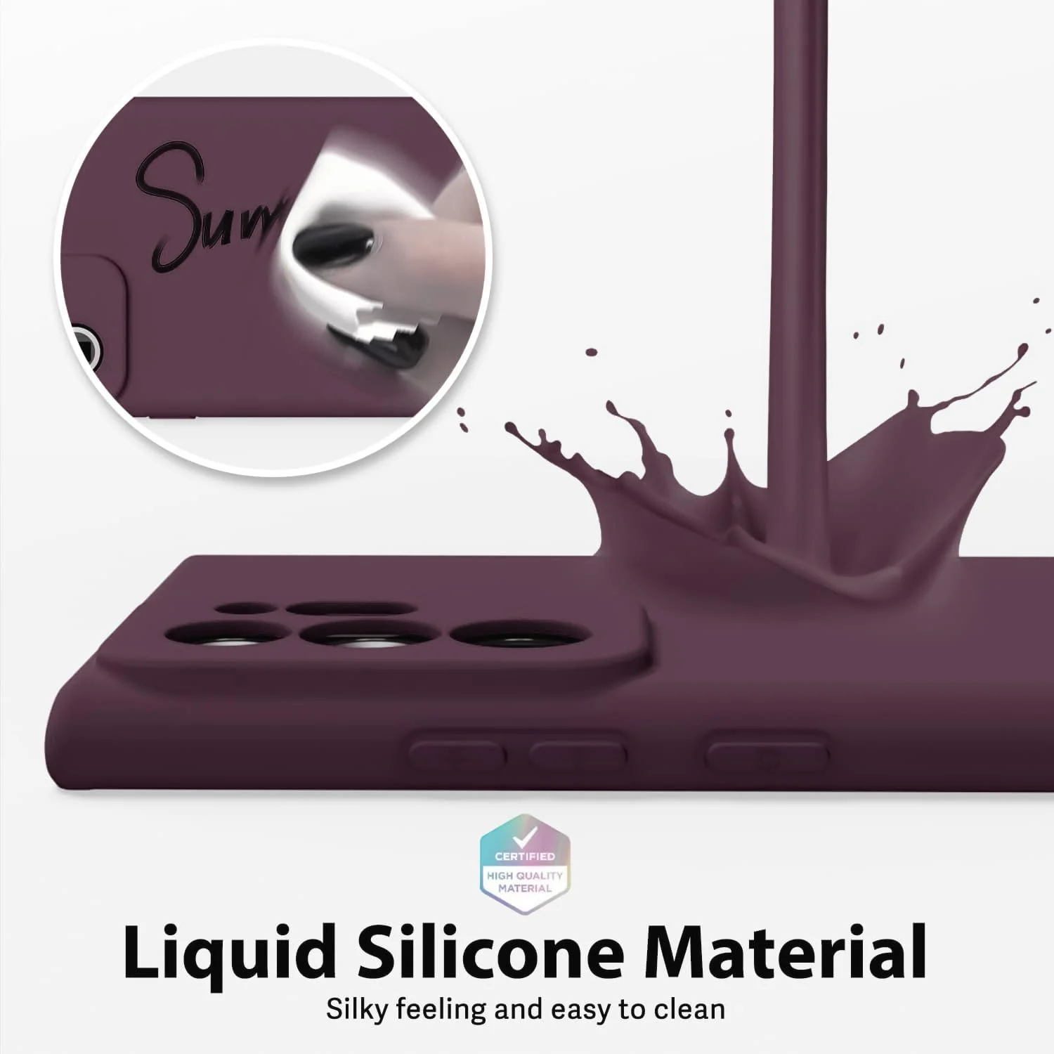 DL3 Mobilak Soft Silicone Gel Bumper Case for Samsung Galaxy Note 20 Ultra - Wine Red