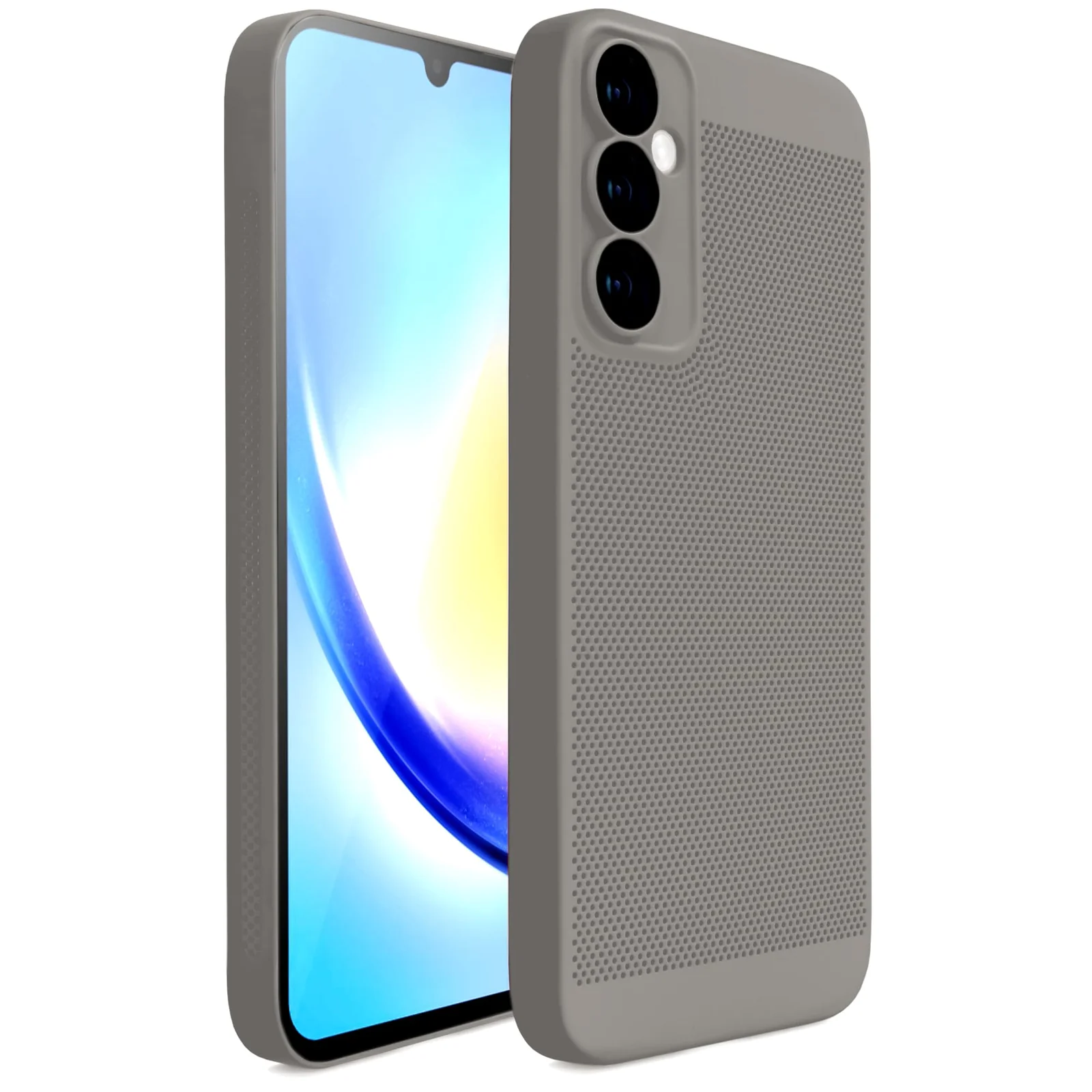 Dl3 Mobilak Case For Samsung Galaxy A05s Heat Dissipation Case with Built-in Camera Lens Protector Slim Fit Breathable Cooling Anti-Fingerprint Hard PC Back Shockproof Cover (Baby Blue)