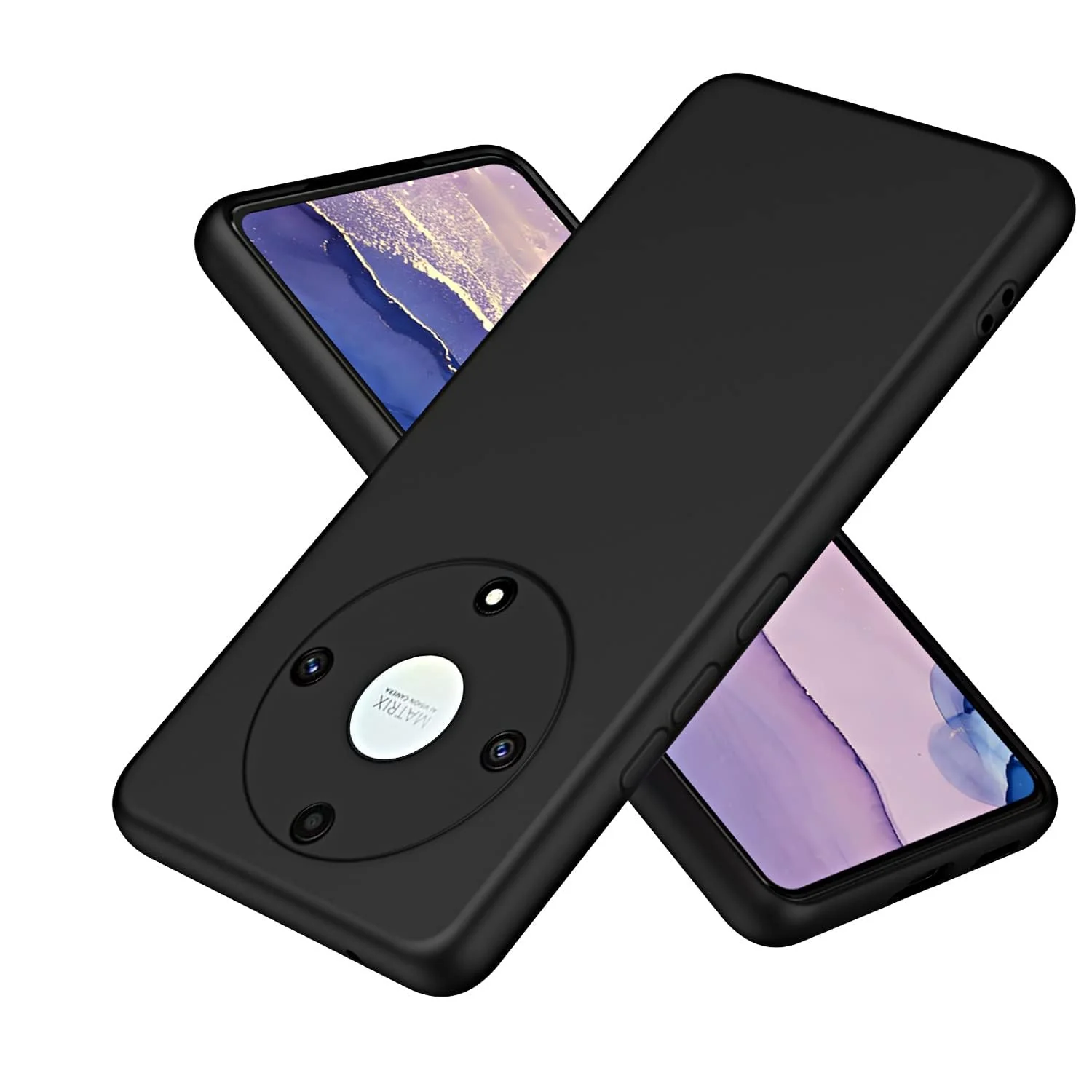 Dl3 Mobilak Honor X9a 5G / Honor Magic 5 Lite Case,Soft Flexible Silicone Gel Rubber Bumper Cover,Full Body Shockproof Protective Phone Case (Black)