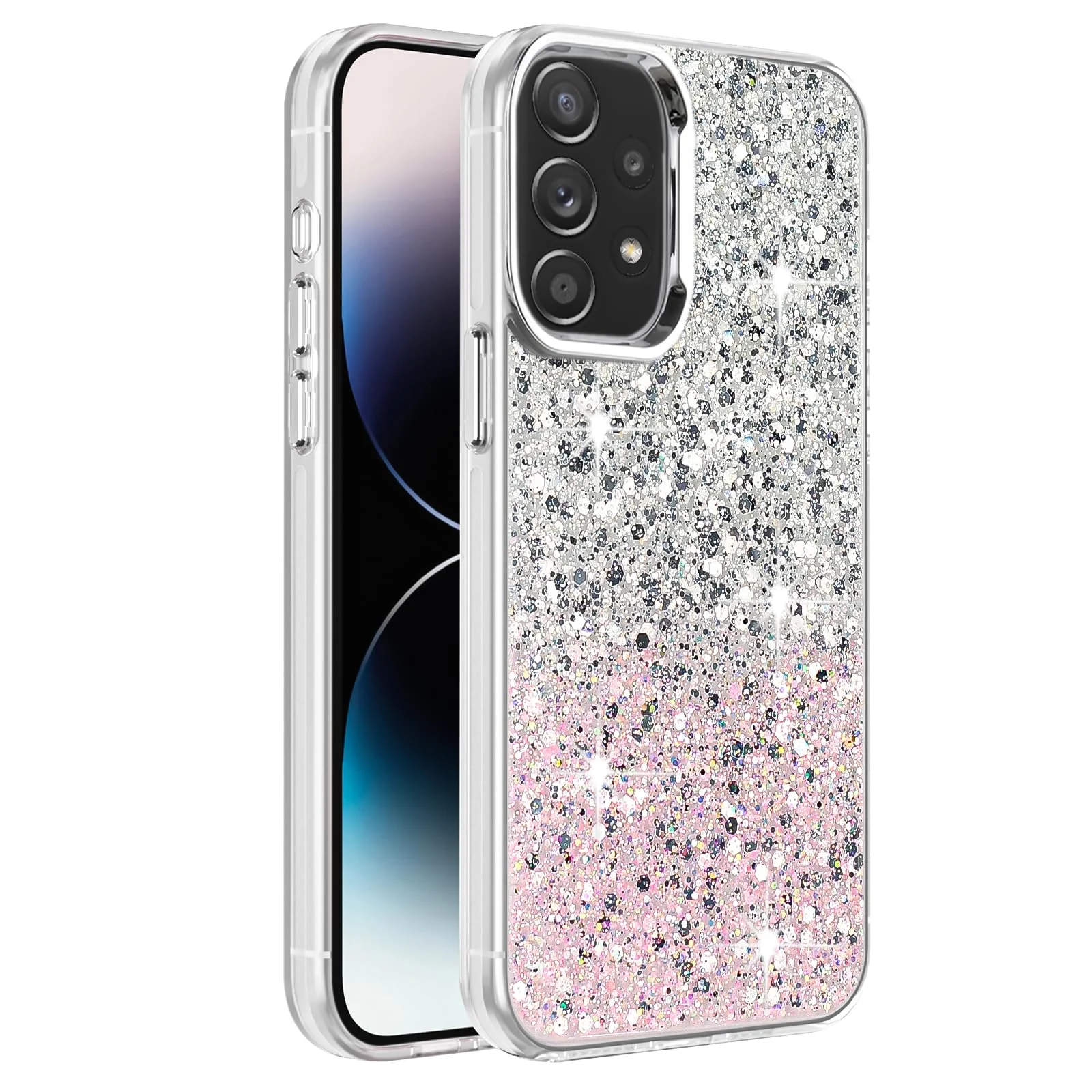 Samsung Galaxy A13 — DL3 Mobilak Glitter Protective Case for Samsung Galaxy A13, Supports wireless charging, Camera protection, Shock-absorbing protection