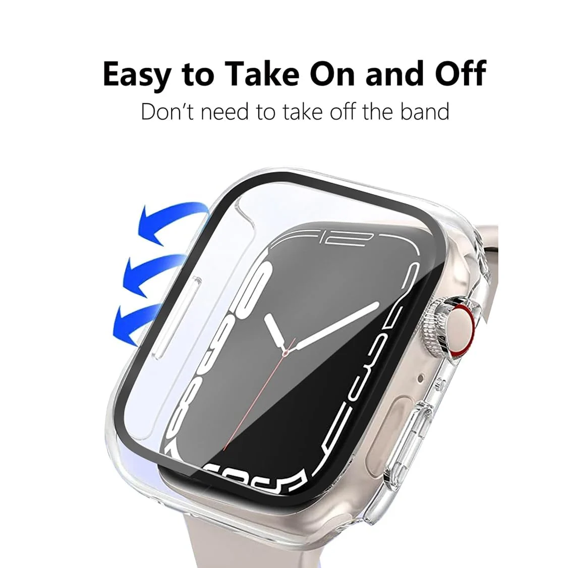 DL3 MOBILAK Full-Coverage Watch Case with Tempered Glass for Apple Watch Series 10 46 mm, Wine Red