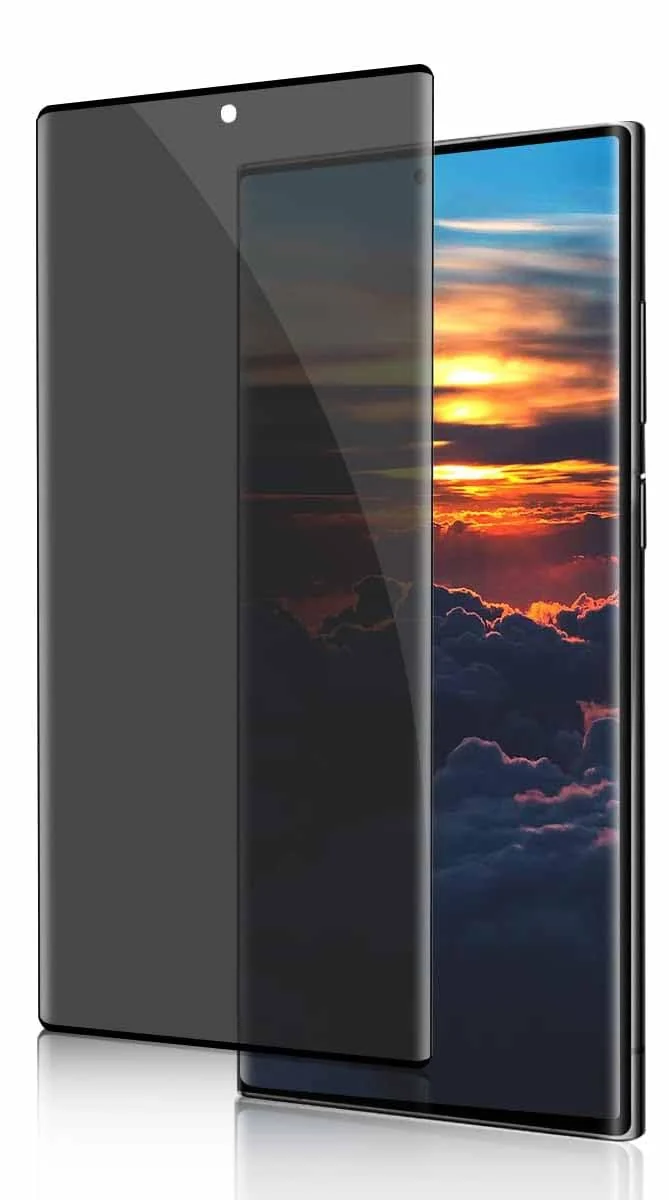 DL3 Mobilak Samsung Galaxy S22 Ultra 5G Privacy Screen Protector, Anti-Spy 9H Hardness Tempered Glass Film [Case Friendly] [Bubble Free] - Black