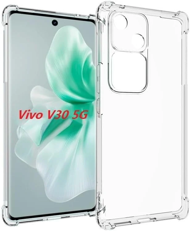 DL3 Mobilak Case Compatible with vivo V30 / V30 Pro 5G, Cover Silicone TPU Gorilla Anti-shock Protector Camera Shockproof Corners - Clear