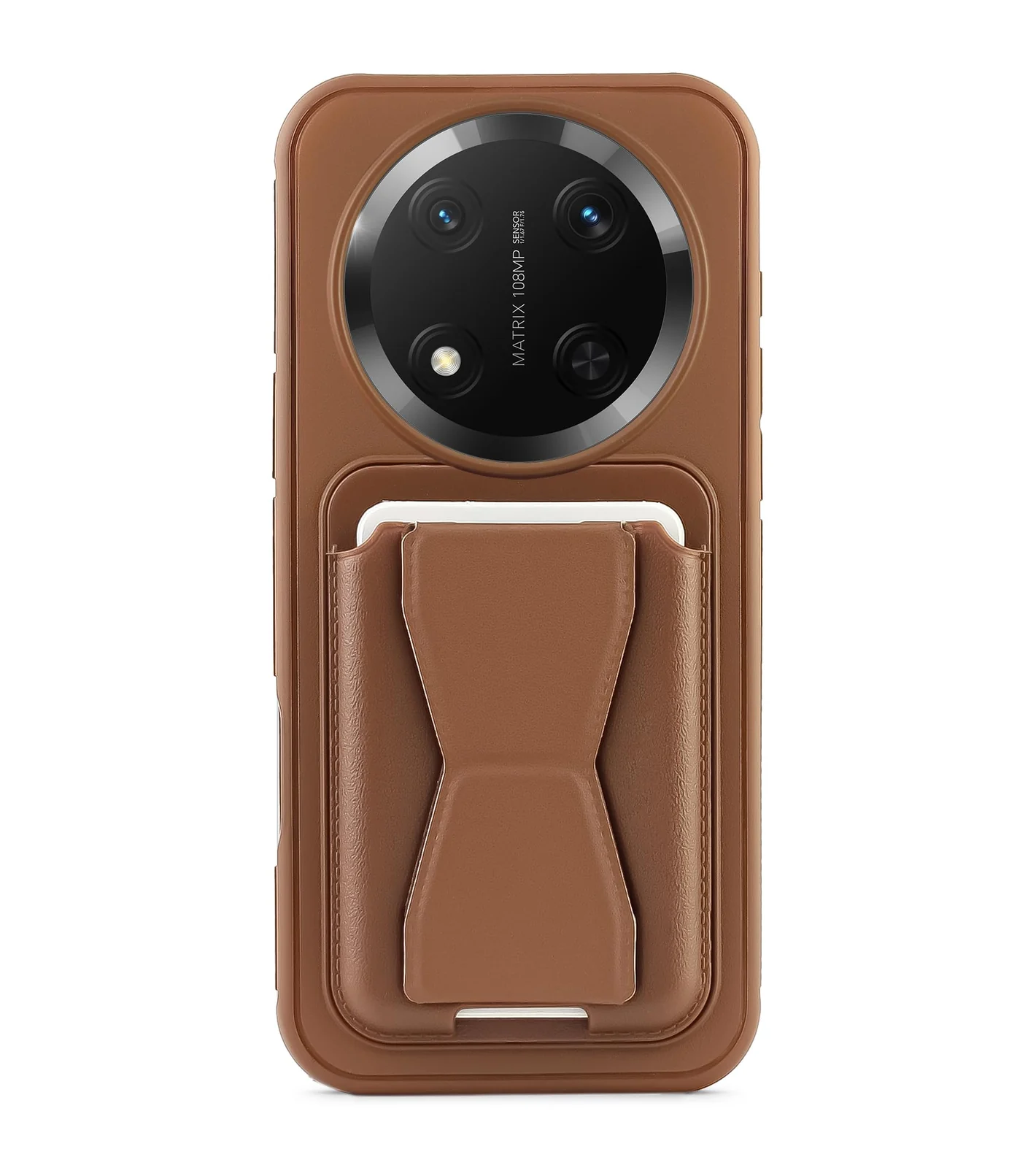 DL3 Mobilak Leather Wallet Case with Card Slot for Honor X9C with Camera Protection and Shockproof Design - Brown