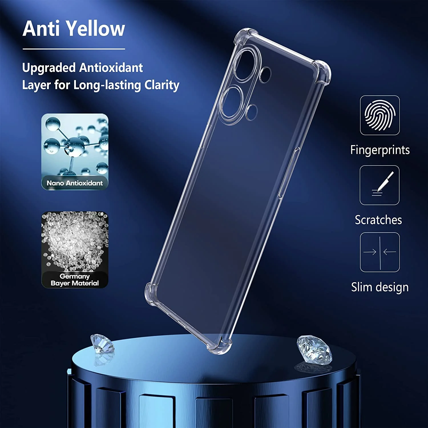 DL3 Mobilak Clear TPU Protective Case for OPPO Reno 9 5G / Reno 9 Pro 5g with Camera Protection and Shockproof Design - Clear