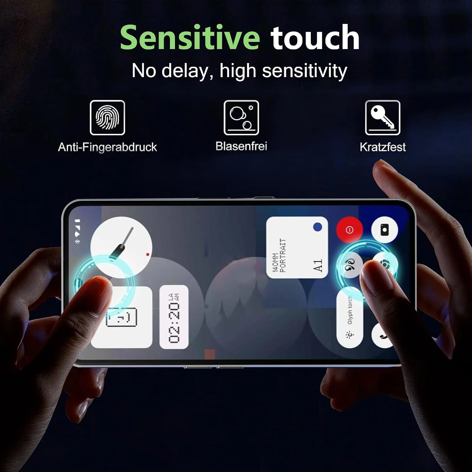 MOBIGON 9H Full-Coverage Tempered Glass Screen Protector for Nothing Phone 3a, Clear