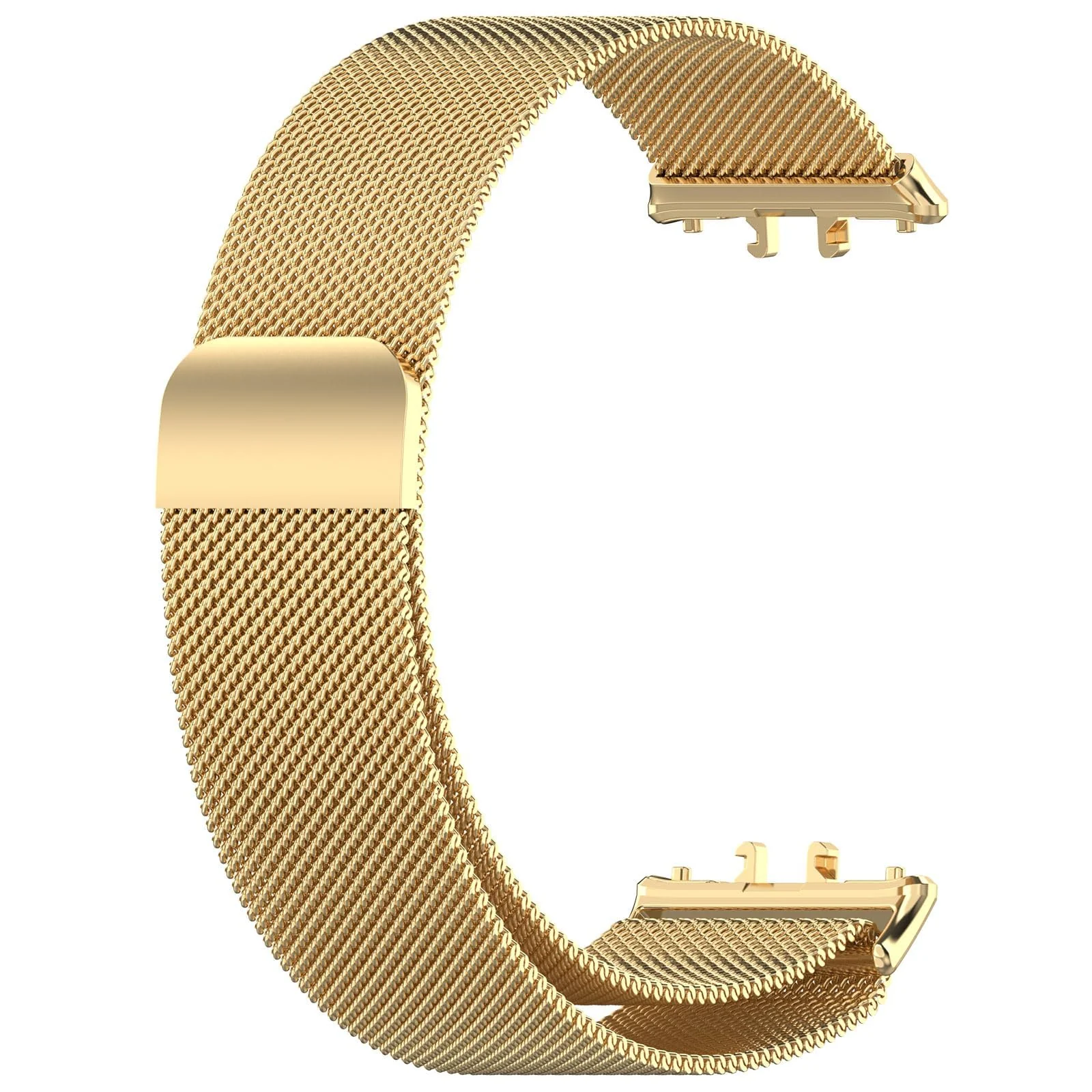 DL3 MOBILAK Milanese Magnetic Stainless-Steel Watch Strap for Samsung Galaxy Fit 3, Gold