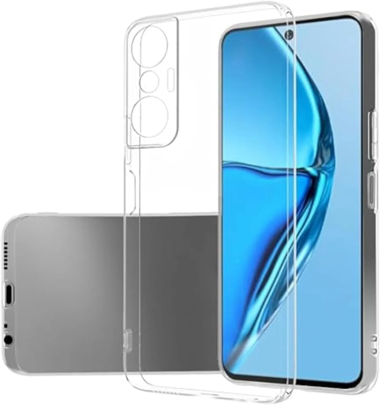 DL3 Mobilak Case Compatible with Infinix Hot 20S X6827, Case Crystal Soft TPU Gel Case Flexible Silicone Anti-Scratch Camera Protection TPU Cover - Clear