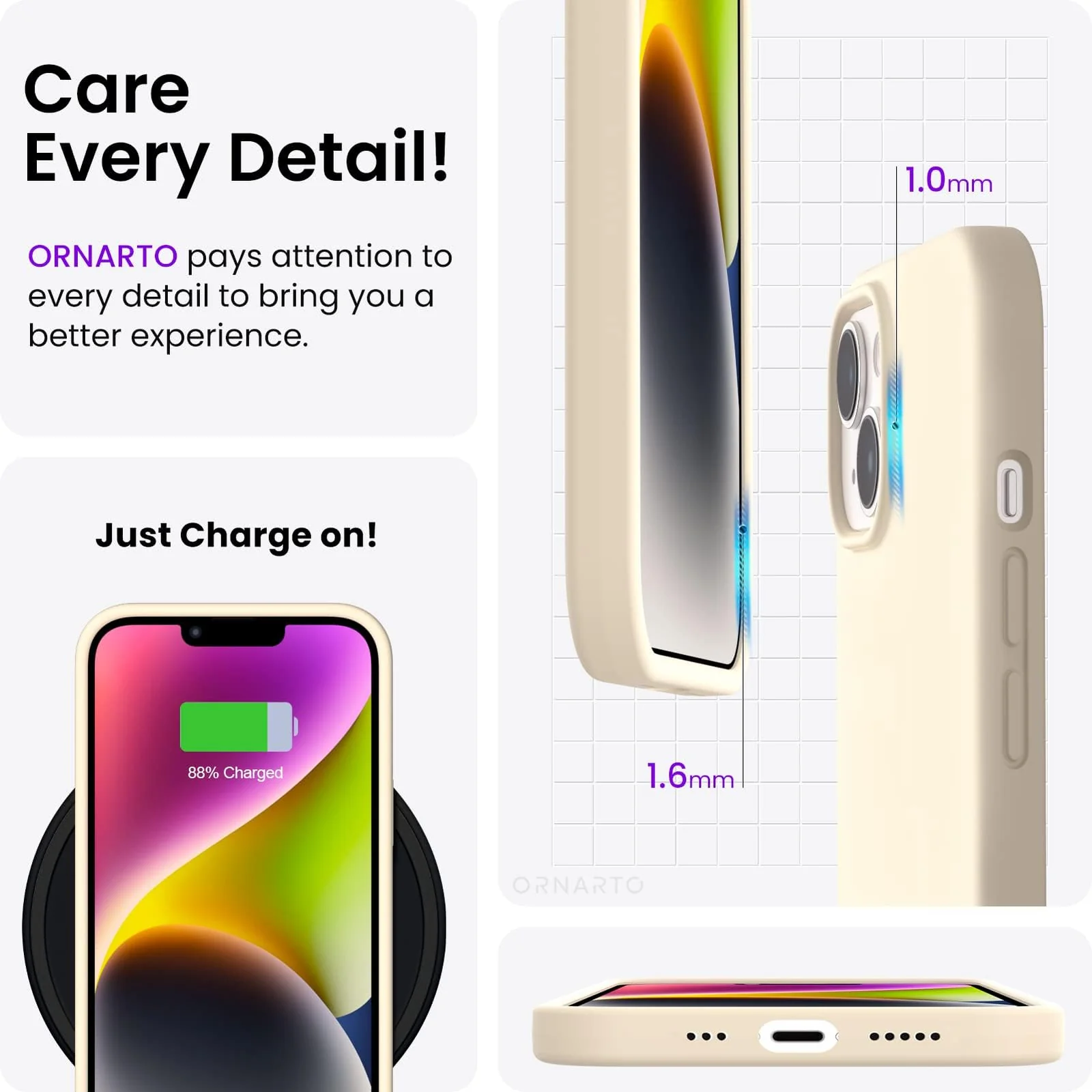 DL3 Mobilak Compatible with iPhone 15 Case 6.1, Slim Liquid Silicone 3 Layers Full Covered Soft Gel Rubber Phone Case Protective Cover 6.1 Inch - Baby Yellow