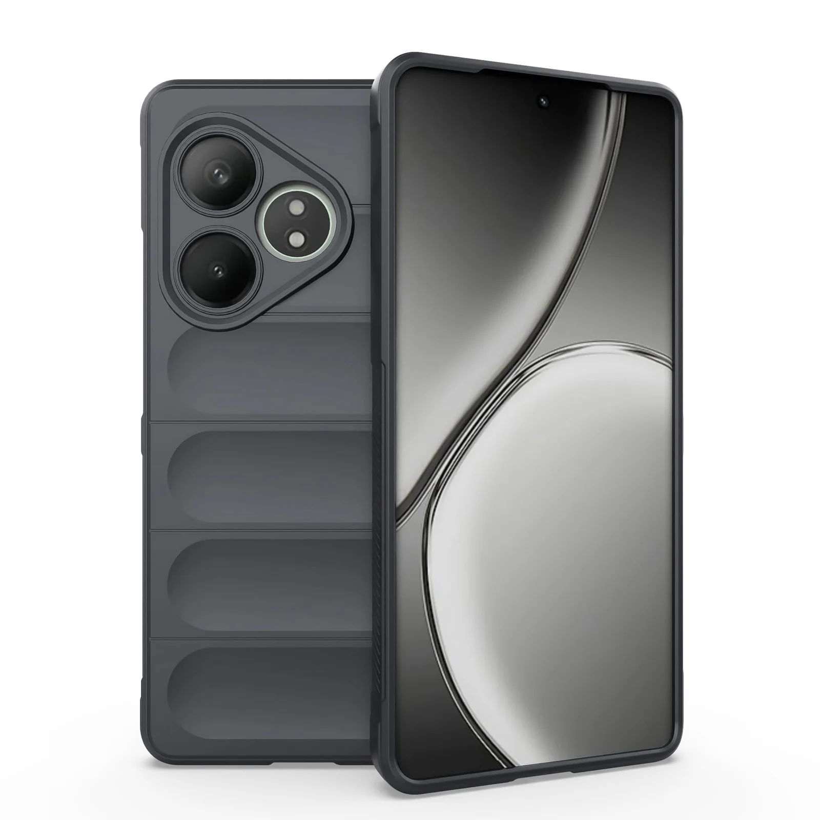 DL3 Mobilak Flexible Silicone and TPU Protective Case with Camera Protection for realme GT6 / GT Neo6 / GT Neo 6 SE / GT 6T - Dark Gray