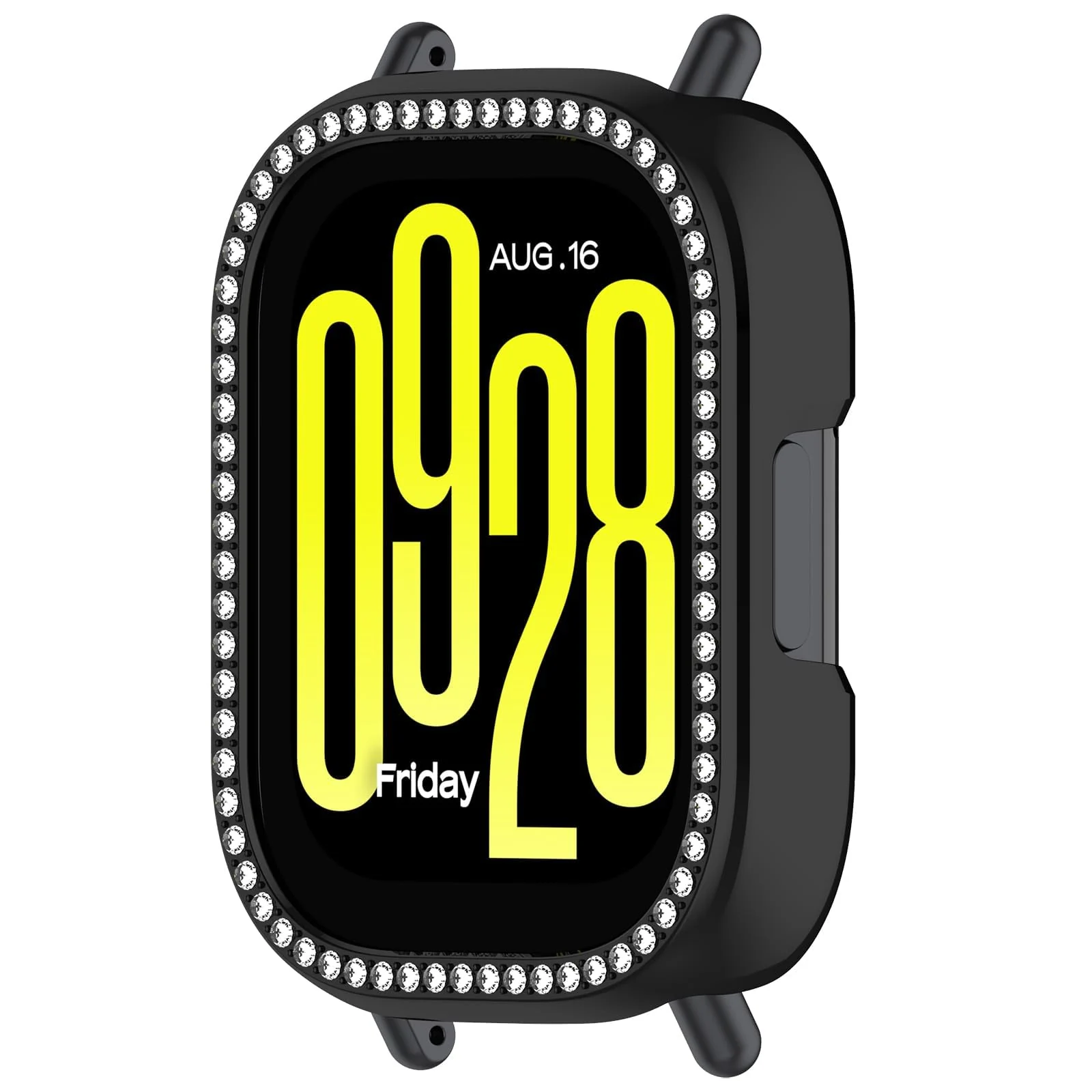 DL3 Mobilak Glitter Rhinestone Protective Case for Xiaomi Redmi Watch 5 Active - Black