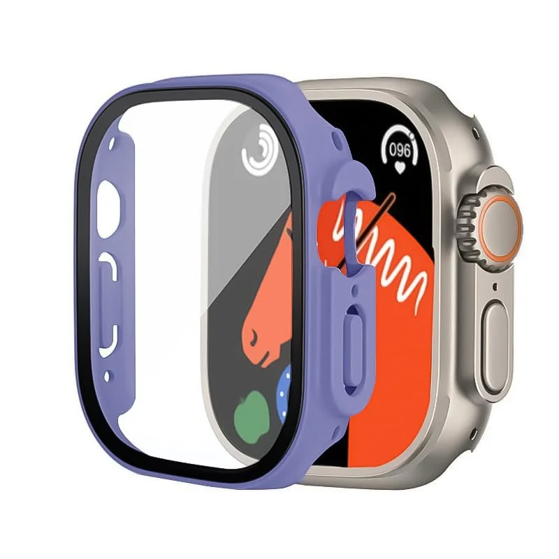 DL3 Mobilak Ocean Band with Case For Apple Watch Ultra 49mm, Adjustable Silicone Sport Loop Ocean Strap Men Women Strap With Protective Cover Screen Shockproof for iWatch Ultra 2 49mm - Black