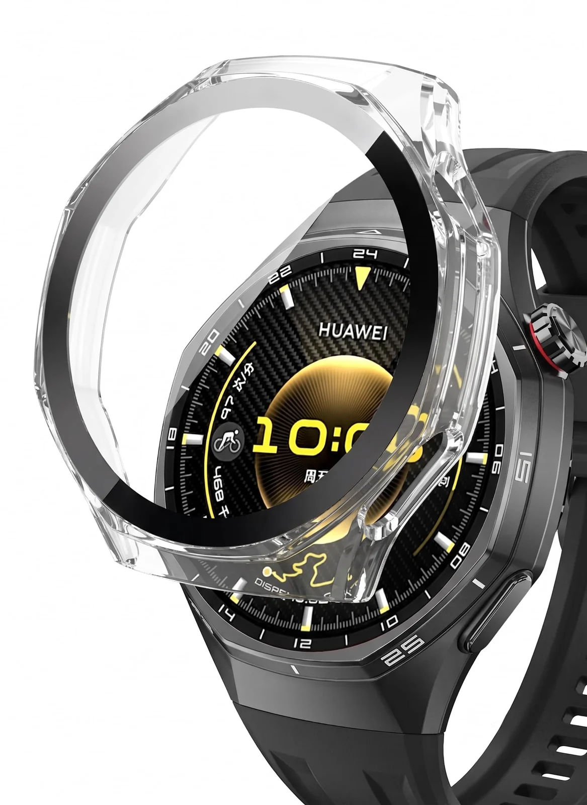 DL3 MOBILAK Full-Coverage Watch Case with Tempered Glass for Huawei Watch GT 6 Pro 46 mm, Clear