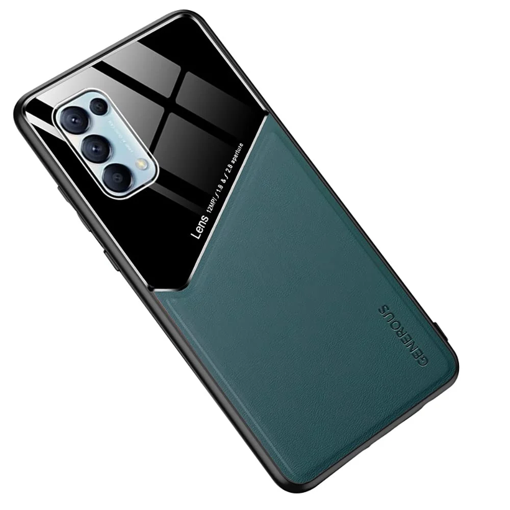 DL3 Mobilak Magnetic Car-Mount Case for OPPO Reno 4 with Camera Protection and Shockproof Design - Green