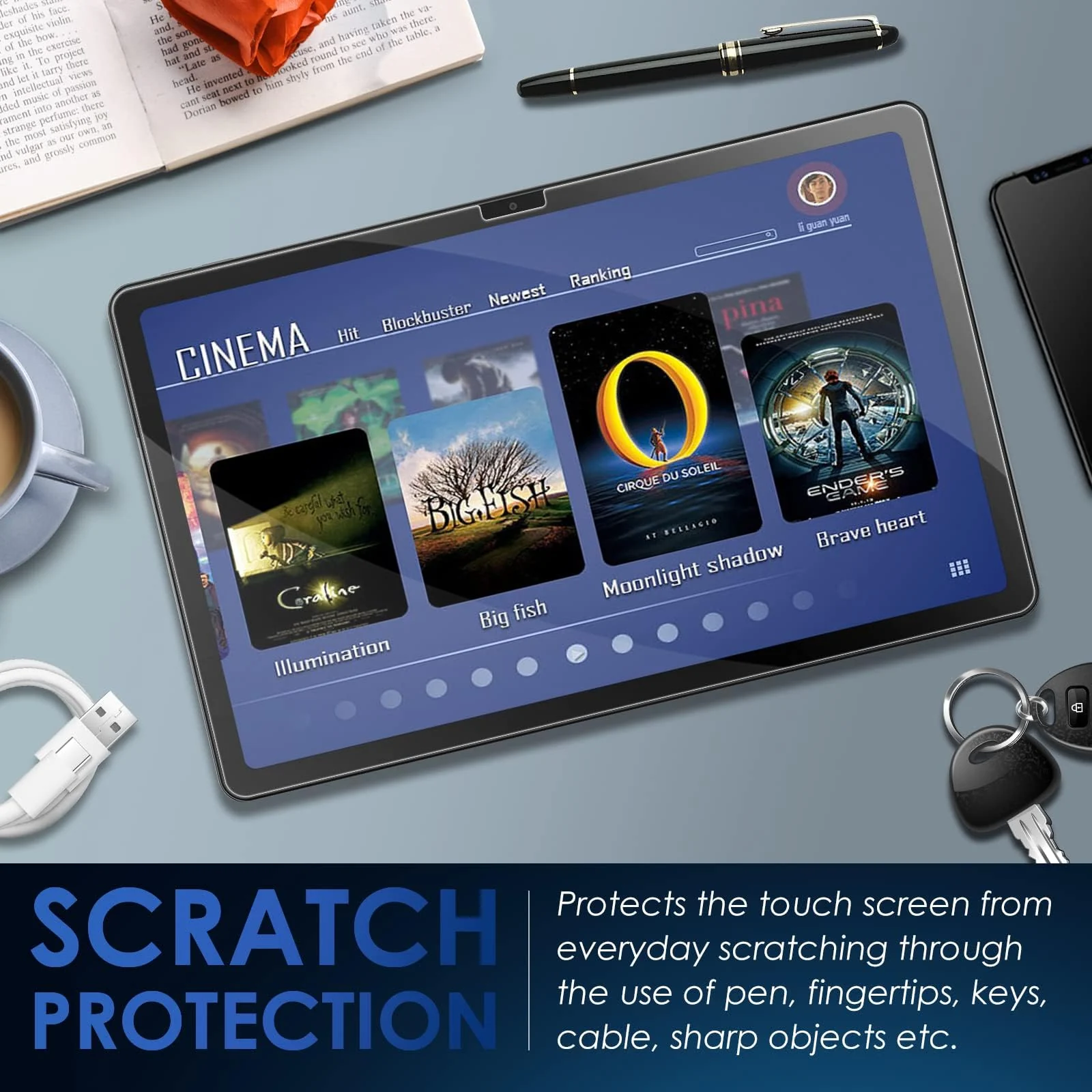 DL3 Mobilak Screen Protector For Lenovo Tab M10 3rd Gen 10.1 Inch (TB-328F/ TB-328X) Tempered Glass Film [HD Crystal ] [Easy Installation] [Scratch Resistant] [9H Hardness] - Clear