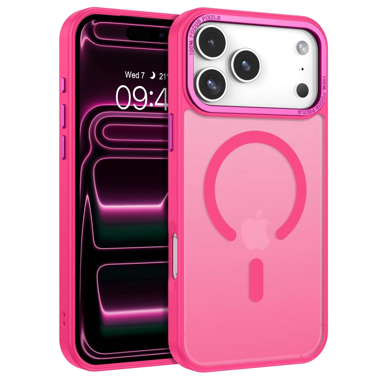 DL3 MOBILAK Protective Phone Case for Apple iPhone 18 Pro and 17 Pro - Hot Pink