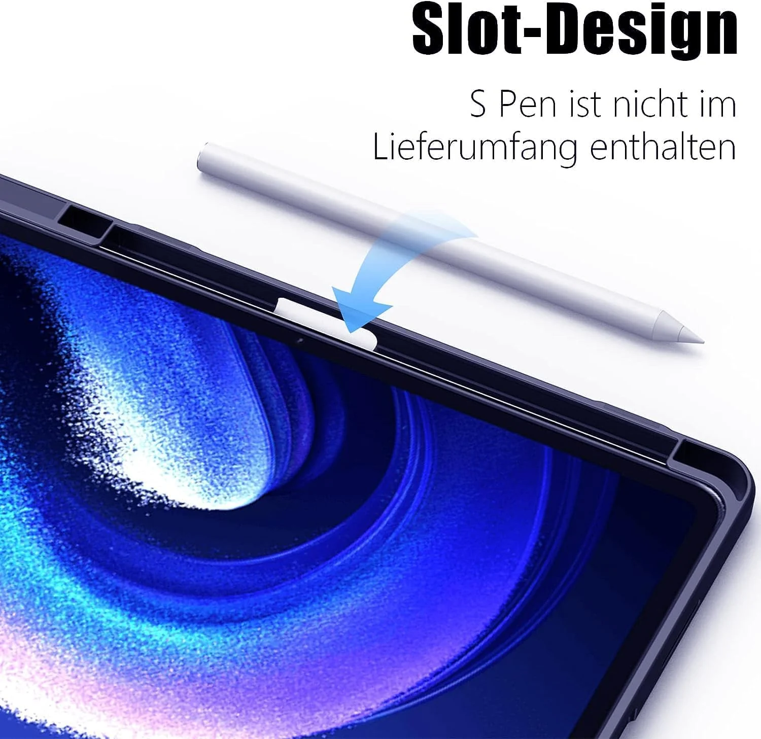 DL3 Mobilak Honor Pad X8a Case 11 inch 2024 Tablet Cover Case with Pencil Holder, Soft TPU Back Trifold Stand Protective Smart Cover Flip, Auto Wake&Sleep - Blue