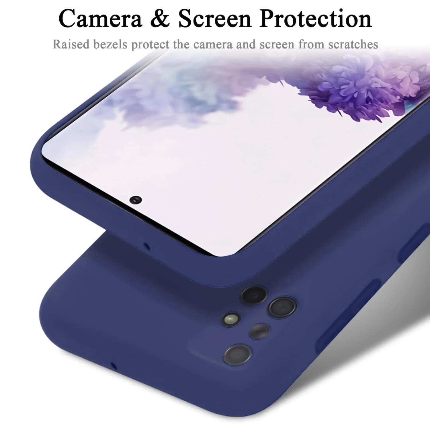 DL3 Mobilak Samsung Galaxy A71 Case, Soft Flexible Silicone Gel Rubber Bumper Cover, Full Body Shockproof Protective Phone Case - Blue 2