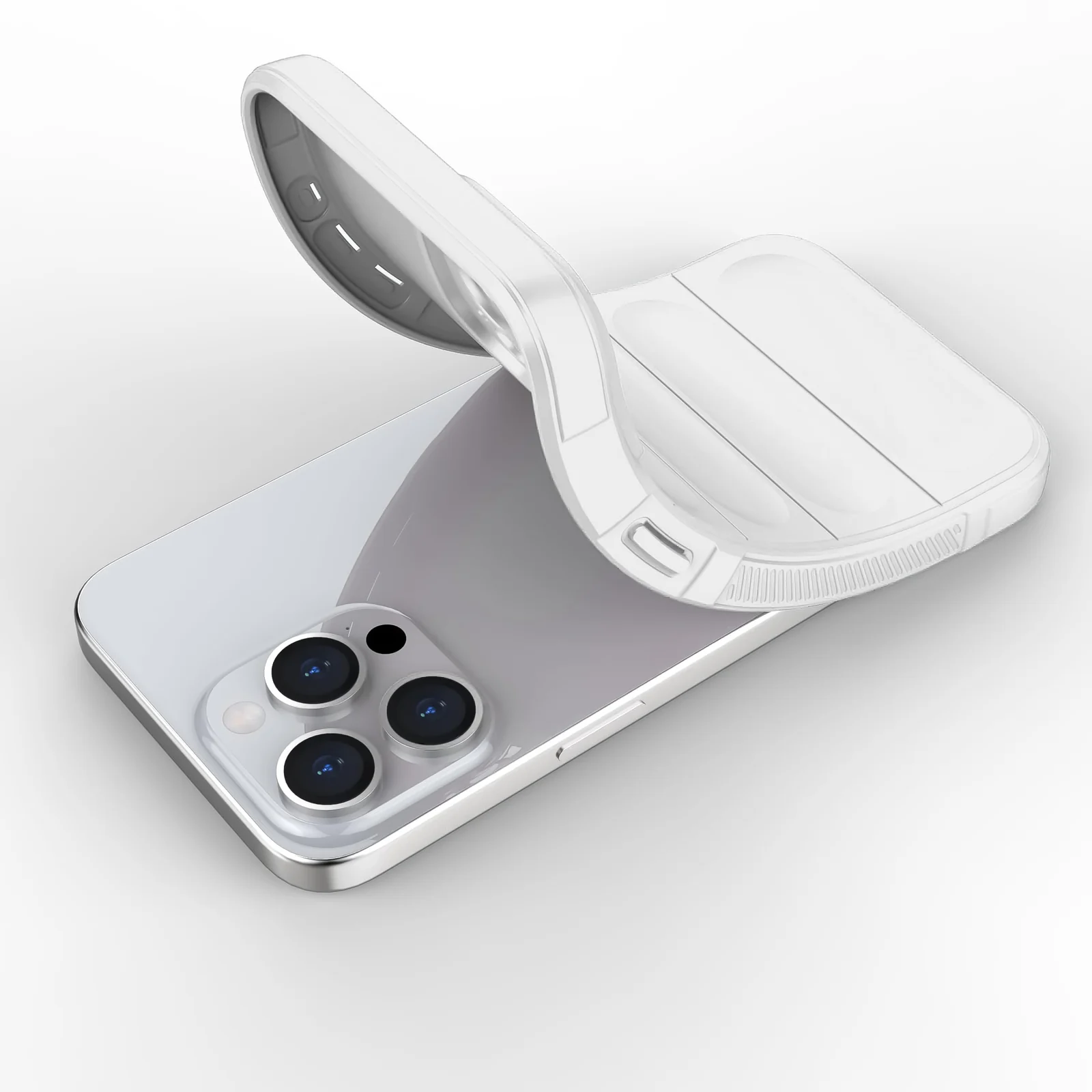 DL3 Mobilak Rugged Protective Case for Apple iPhone 13 Pro, Camera protection, Shock-absorbing protection, Non-slip grip - White