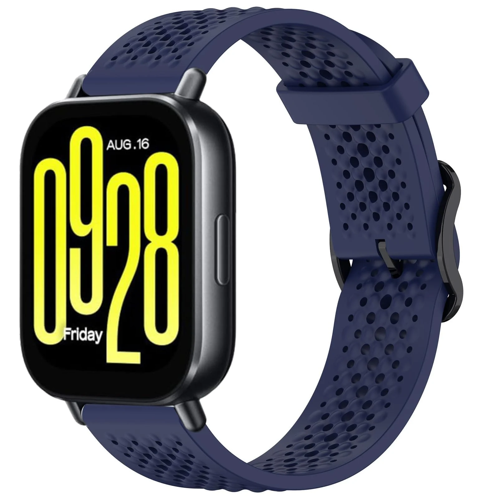 DL3 Mobilak 22 mm Silicone Breathable Sport Bracelet For Xiaomi Redmi Watch 5 Active/Redmi Watch 5 Lite Strap, 22mm Adjustable Armband Watchbands Quick Wristband Watch Strap Bands - Blue