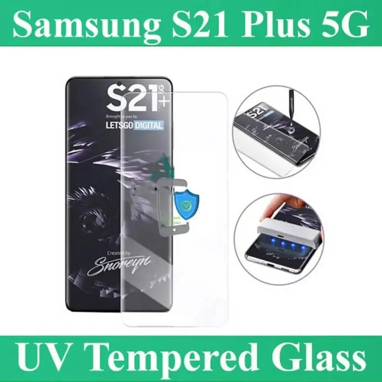 DL3 Mobilak Full Glass Screen Protector For samsung galaxy s21 plus Nano UV Tempered Glass Full Glue Cover Screen Protector For samsung galaxy s21 plus (s21 plus) 6.7 Nano Screen Glass Film - Clear