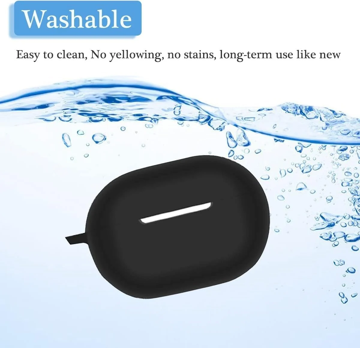 DL3 Mobilak Silicone Cover Case Compatible with Huawei Freebuds Pro 2 2022 Portable Protective Case Cover With Hook For Huawei Freebuds Pro 2 - Black