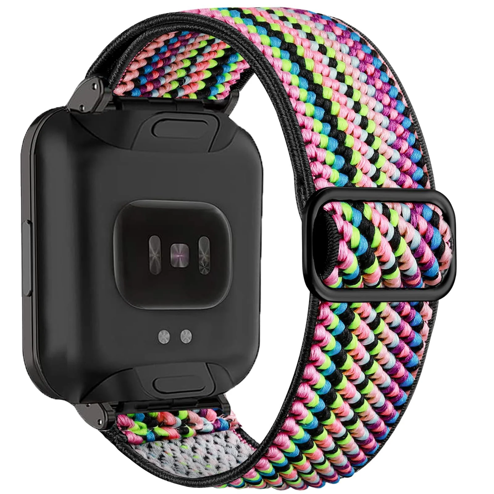 DL3 Mobilak Strap Compatible with Xiaomi Mi Watch Lite/Redmi Watch Bracelets, Nylon Replacement Strap Sport PU Protective Case + Watch Strap For Xiaomi Mi Watch Lite With Metal Cover - Black